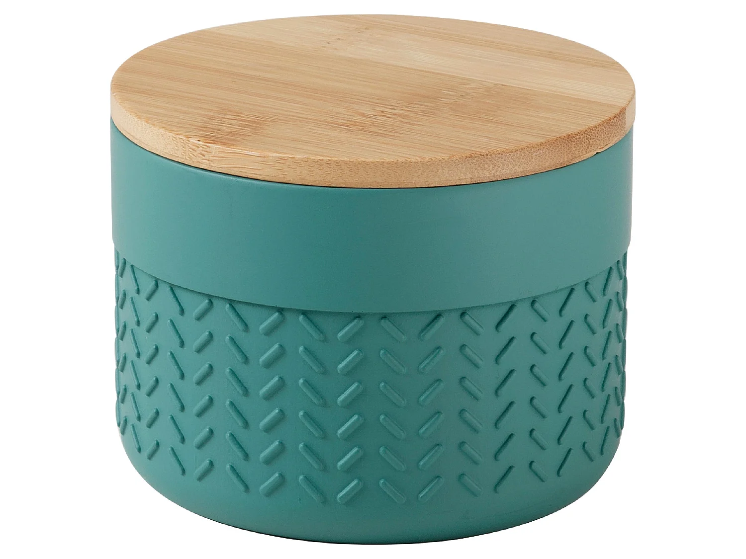 Boîte De Rangement Salle De Bain En Résine Et Bambou Vert/Naturel | Tamerice