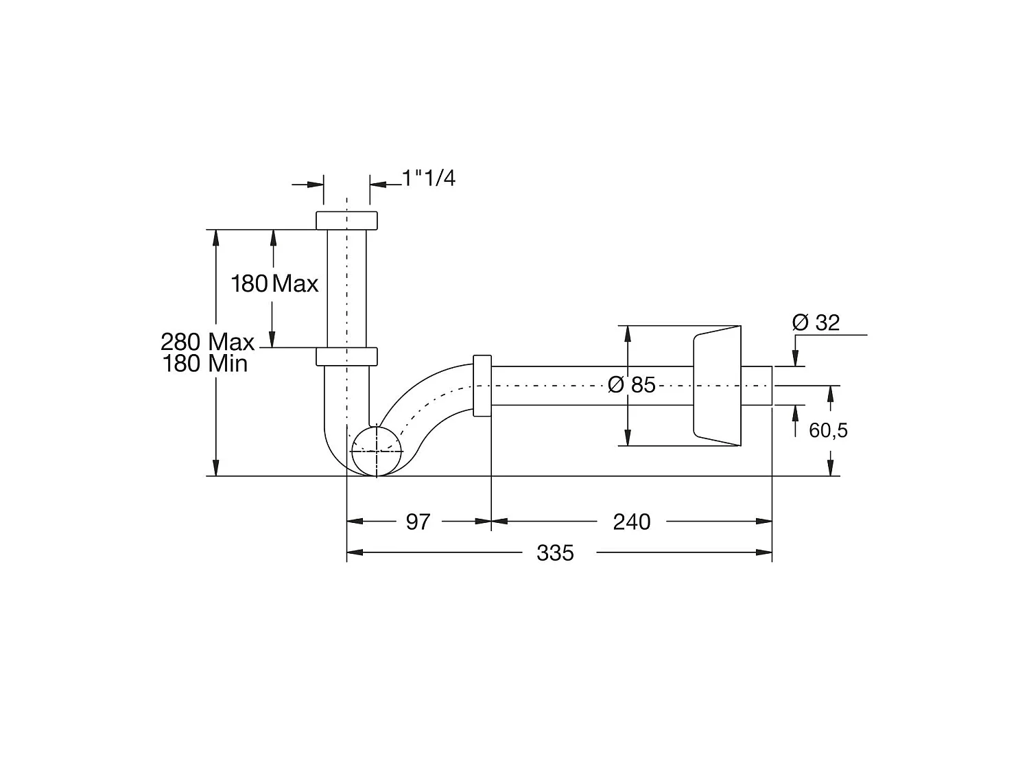 Siphon Pour Lavabo Et Pour Bidet Monster Esse