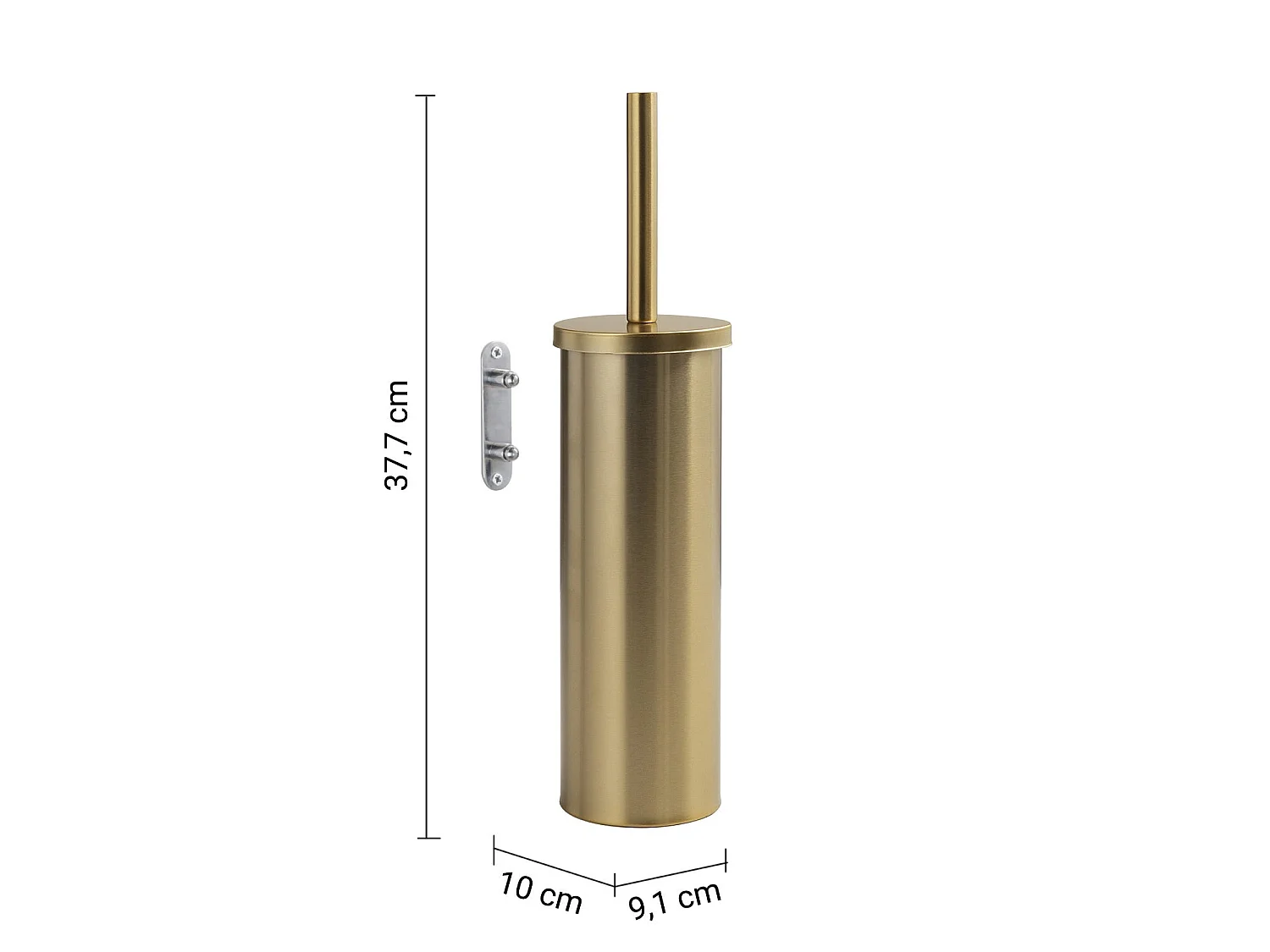 Brosse Wc Murale En Acier Inoxydable Finition Or Mat | Ginestra