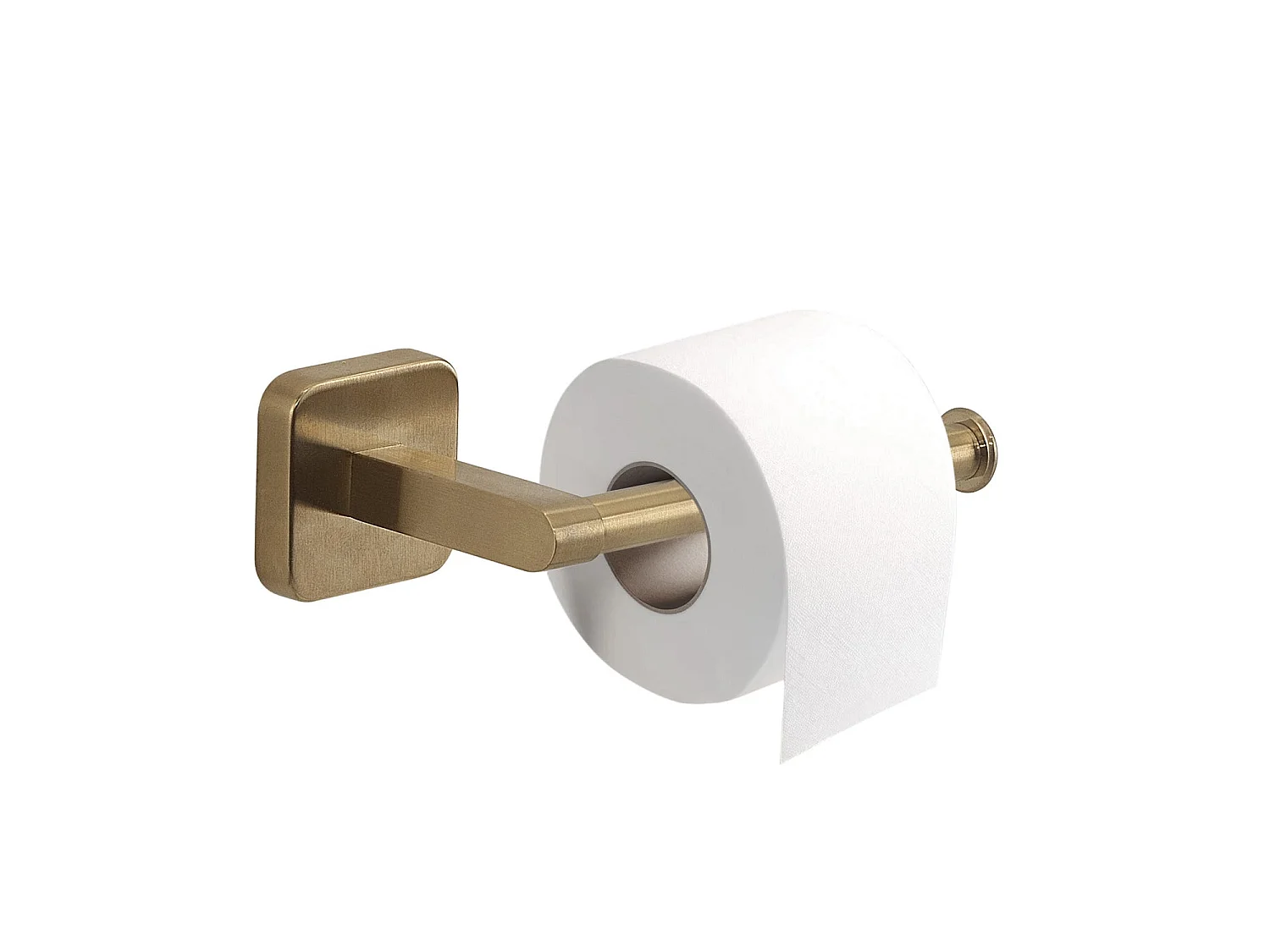 Porte-Rouleau Wc Or Mat Fixation Vis Ou Adhésif | Tahiti