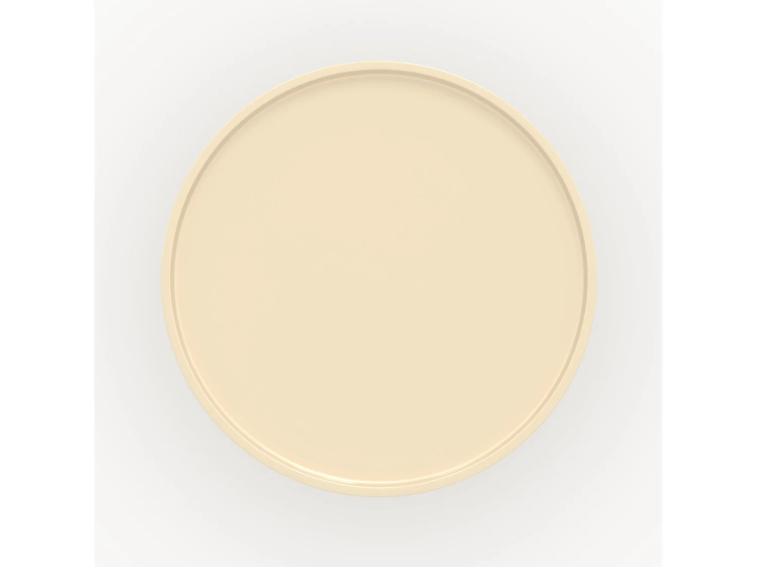 Tavolino bianco laccato in MDF, D70 cm - Nora