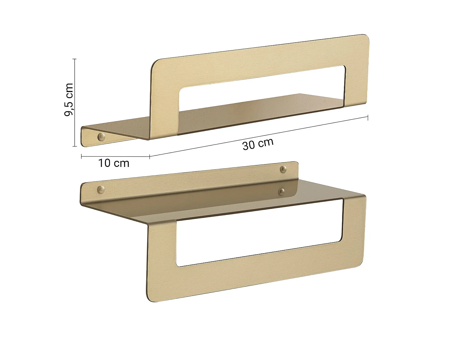 Étagère De Douche Avec Porte-Serviettes 30 Cm Or Mat | Camelia