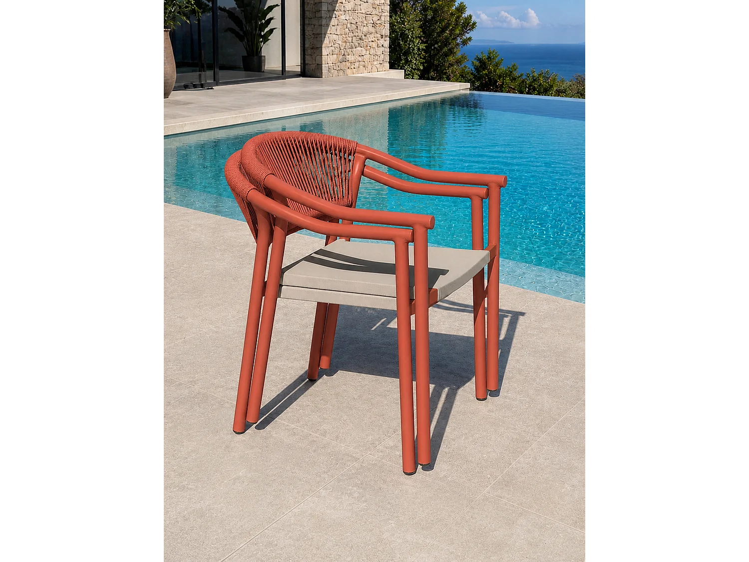 Set van 2 tuinstoelen - Terracotta - SUMBA