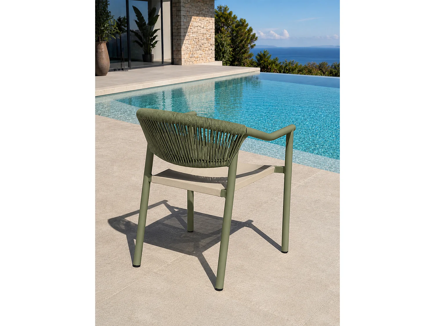 Set van 2 tuinstoelen - Olijfgroen - SUMBA