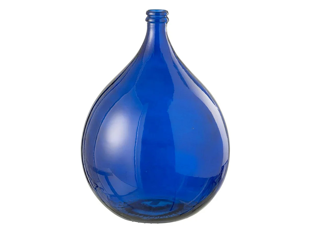Vase Ballon en Verre "Stripe" 56cm Bleu