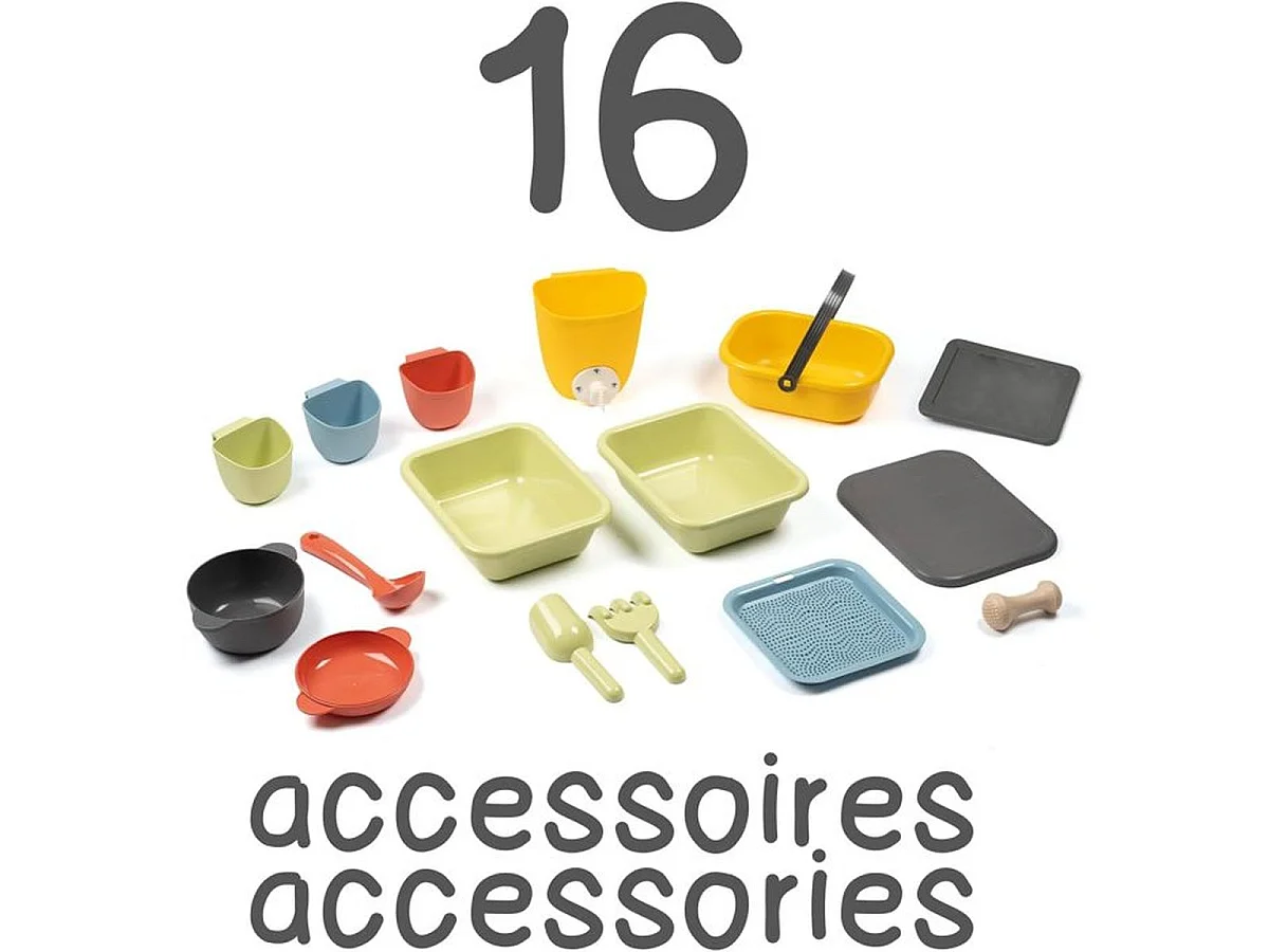 SMOBY Life Mud Cooking House - Cabane de jeu extérieure avec 16 accessoires, dès 2 ans
