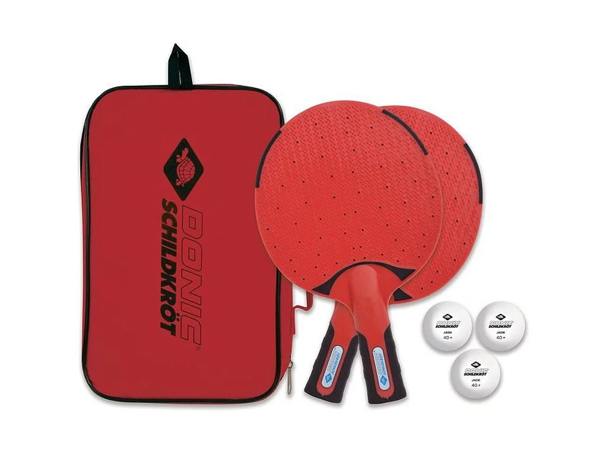 SCHILDKRÖT Weerbestendige buitentafeltennisset - 2 rackets & 3 ballen