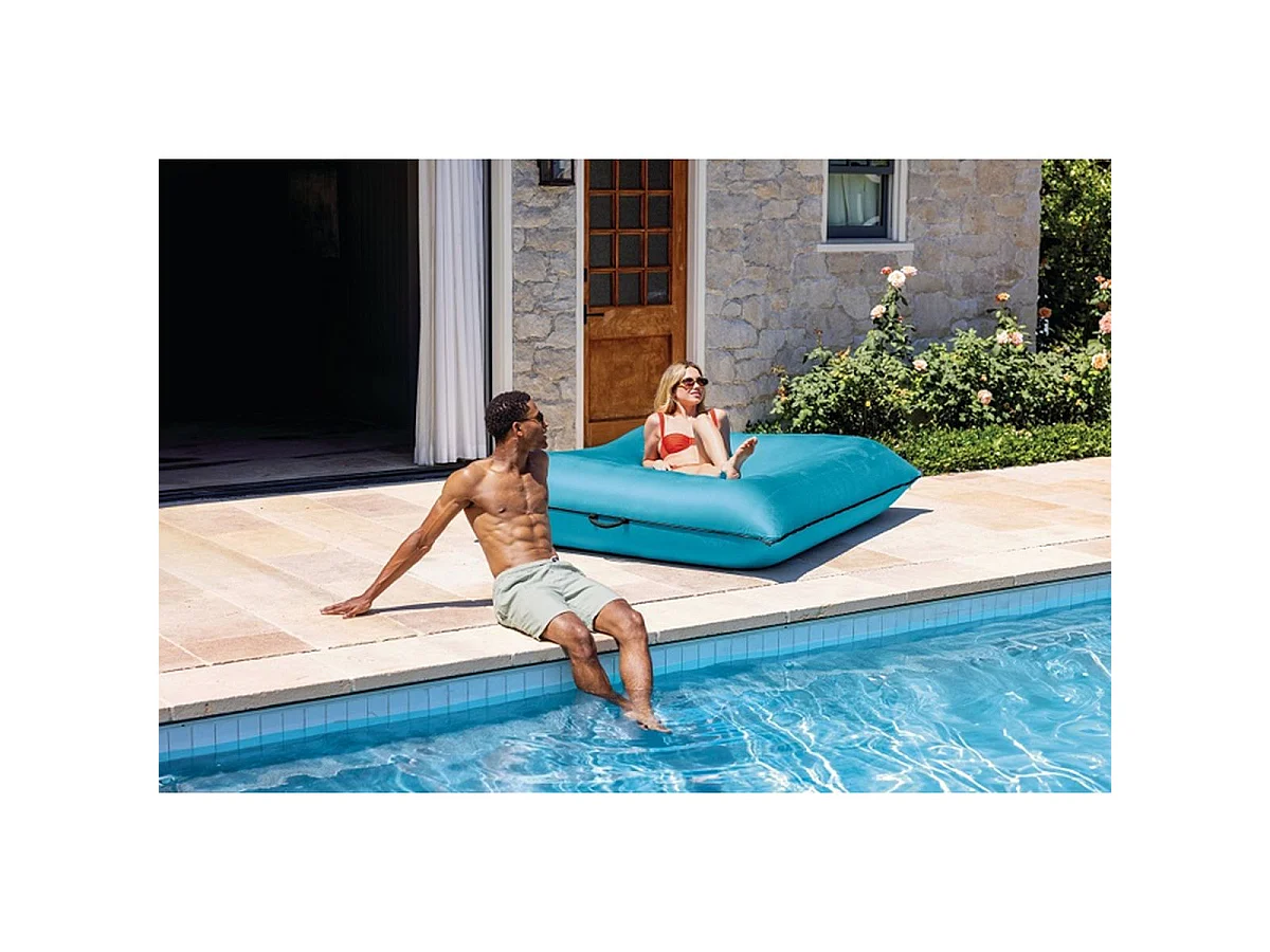 Pouf géant extérieur flottant Intex - Bleu 198 x 157 cm