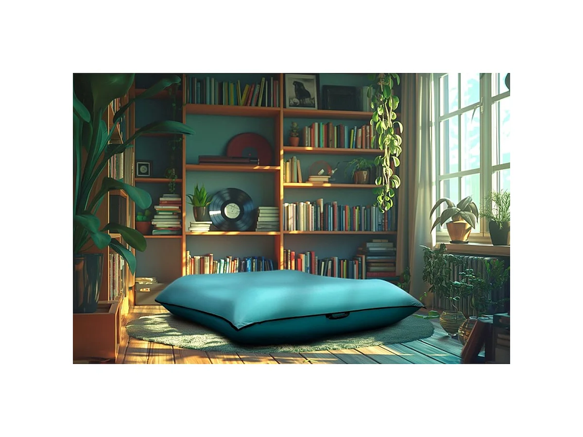 Pouf géant extérieur flottant Intex - Bleu 198 x 157 cm