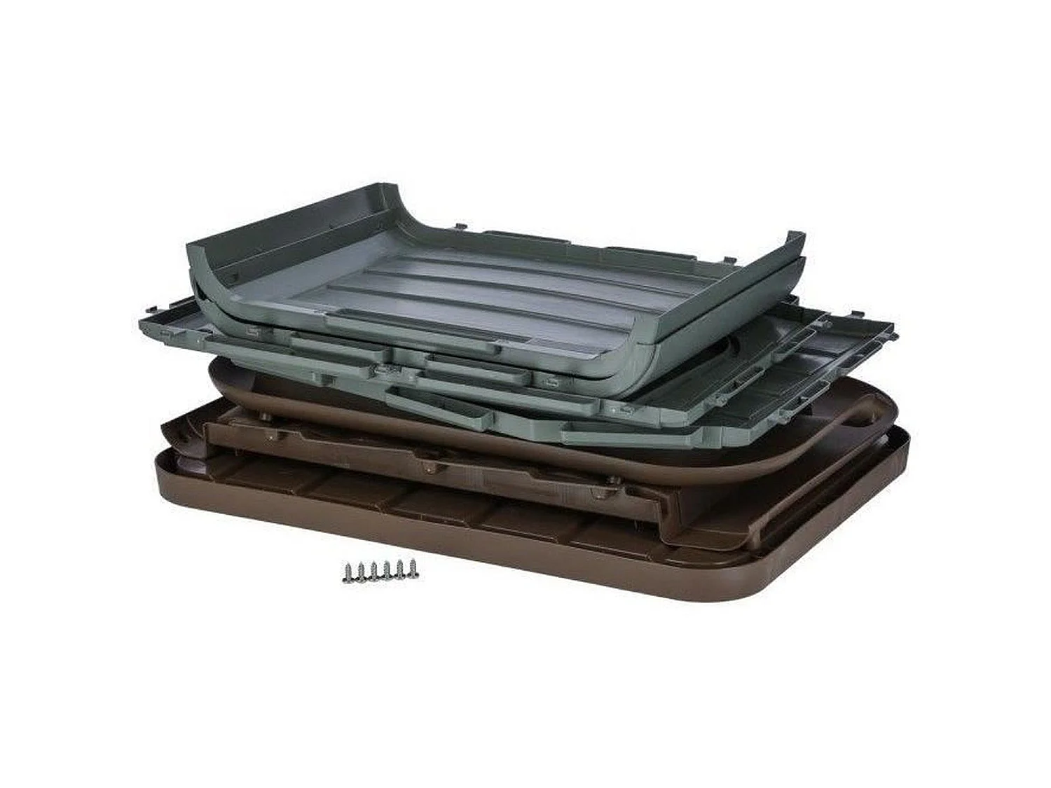 KERBL Paola Eco XL - Katzenhaus aus Recyceltem Kunststoff, 75 x 59 x 55 cm, Grau, Mediterraner Stil