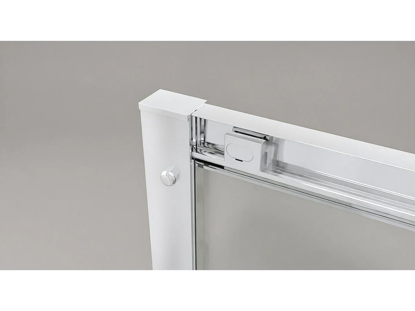 Box doccia 2 lati 90x150cm fisso + porta scorrevole apertura laterale h190cm profilo croma