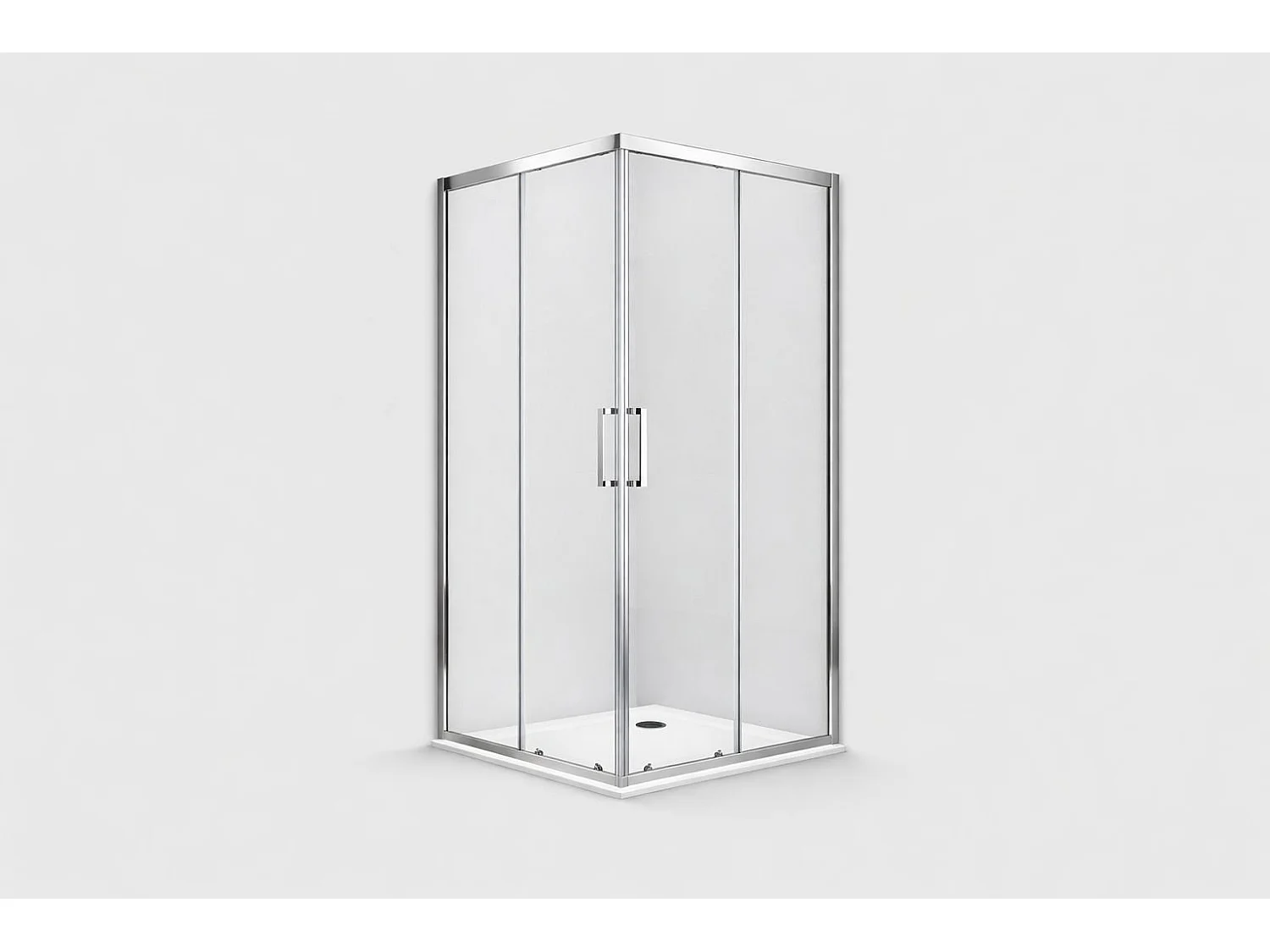 Box doccia angolare 70x70 cm con ante scorrevoli in cristallo temperato 6mm H 190cm LILIA