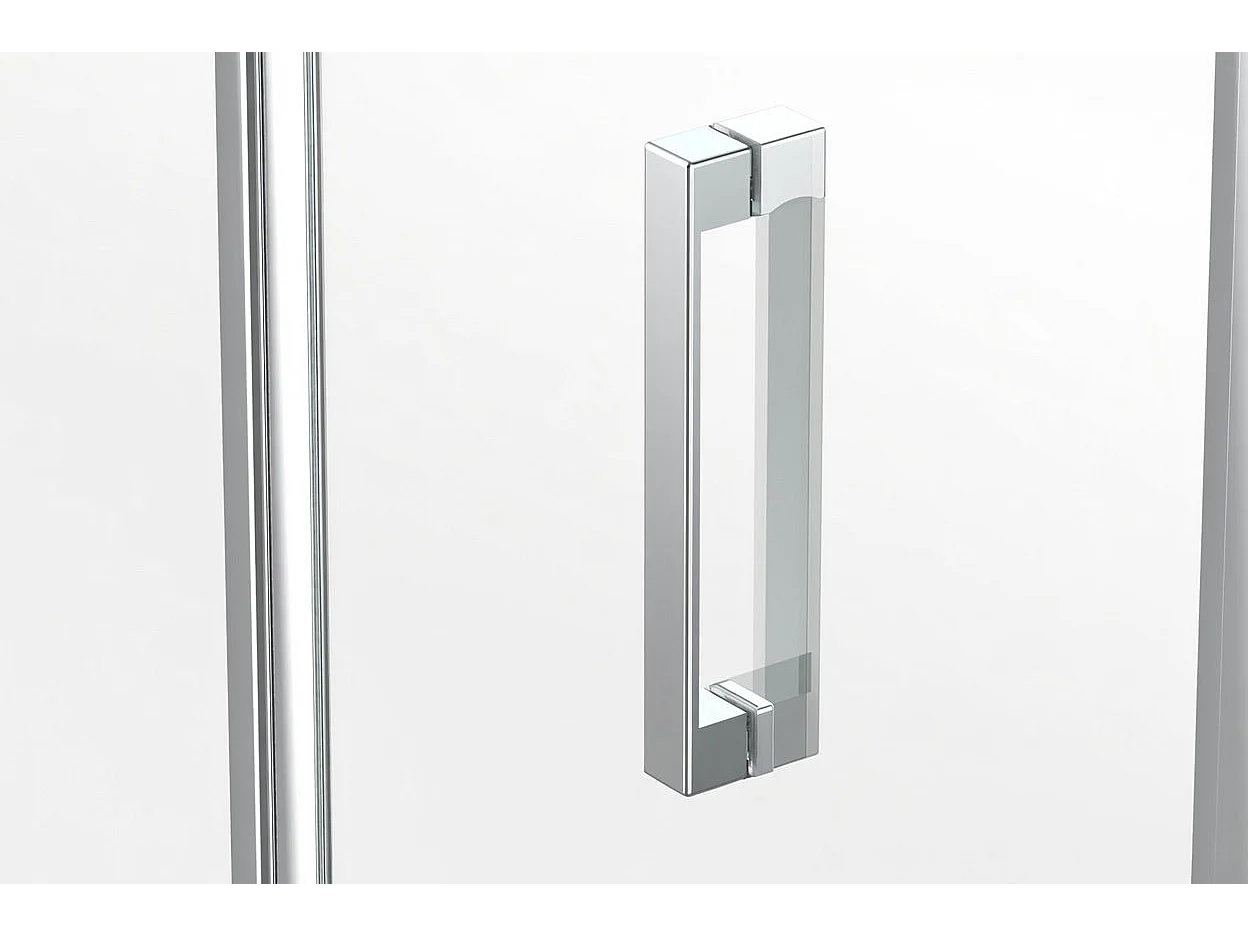 Box Doccia 2 lati 80x120 cm fisso + due battenti h190cm LAURA - Cromato Lucido