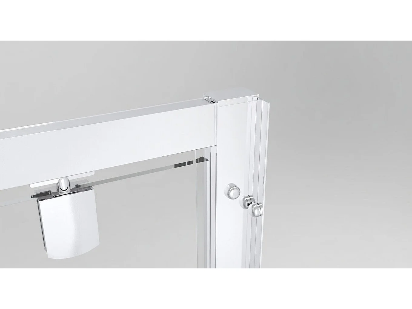 Box Doccia 2 lati 80x120 cm fisso + due battenti h190cm LAURA - Cromato Lucido