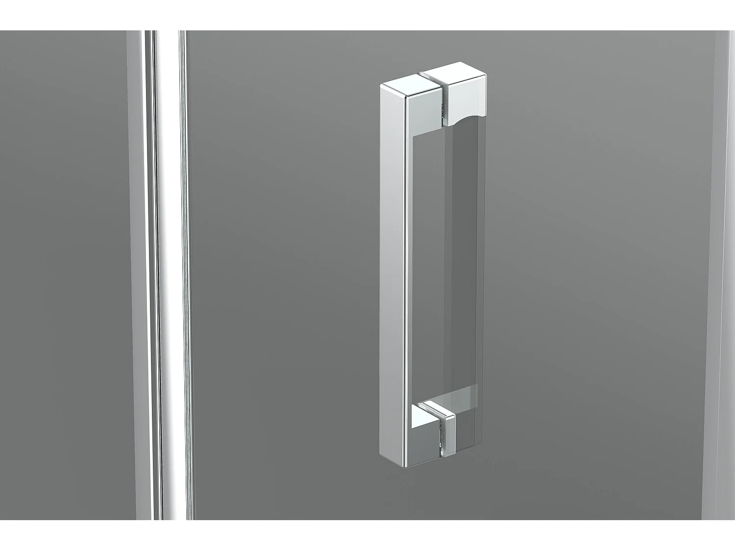 Box Doccia 2 lati 80x150 cm fisso + porta scorrevole apertura centrale H195 cm GAIA Cromat