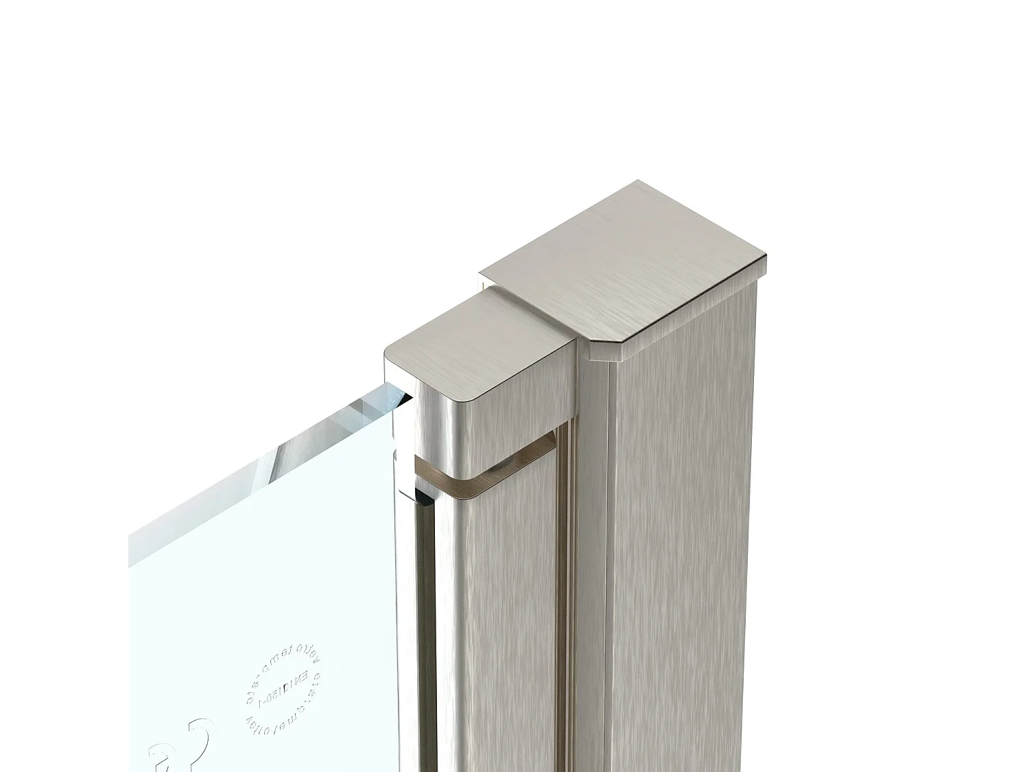 Box doccia angolare 90x120 cm apertura due porte soffietto H200 cm cristalli trasparente 6