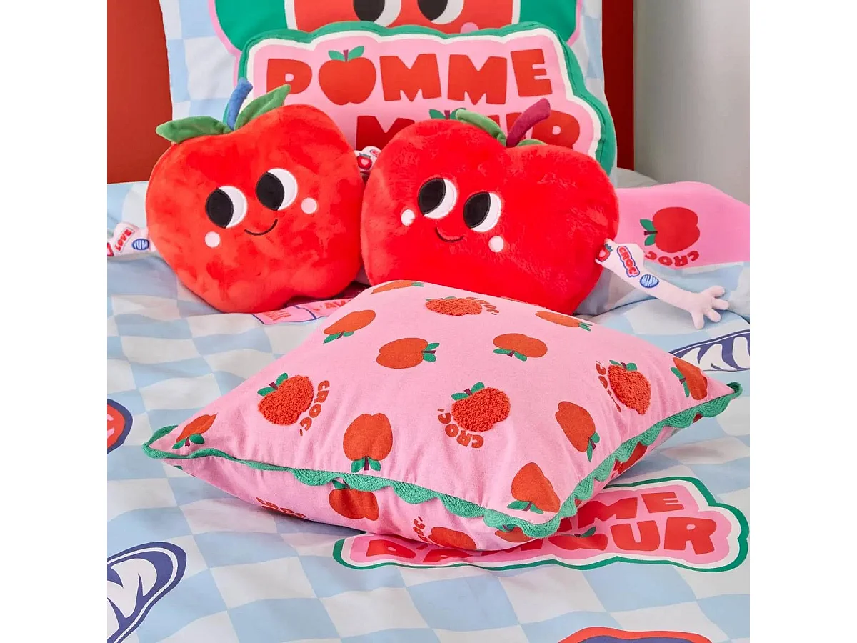 Coussin Enfant Tufté "Chachapop" 40x40cm Multicolore
