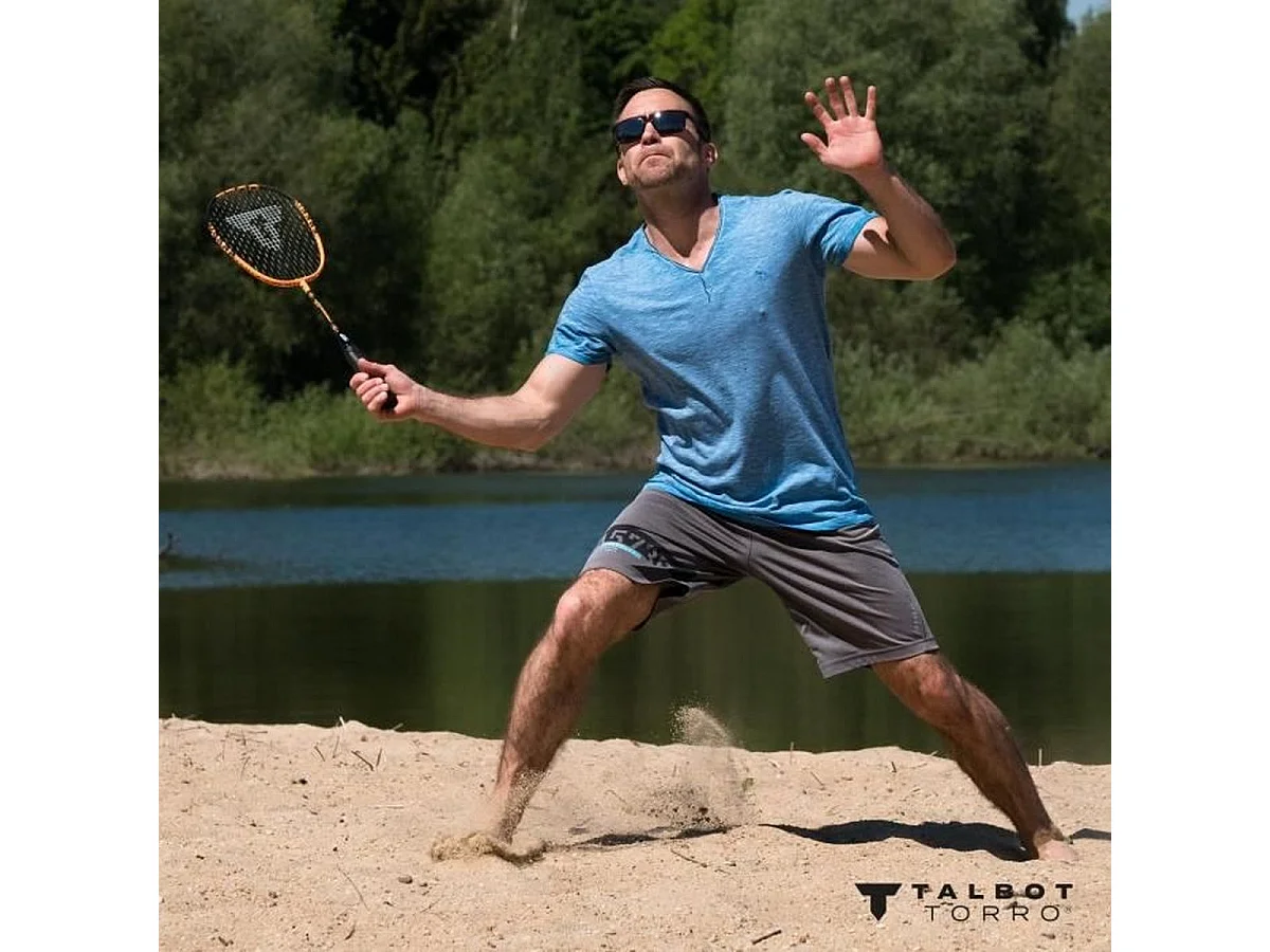 Lichtgewicht aluminium badmintonset met 2 rackets en 3 shuttles