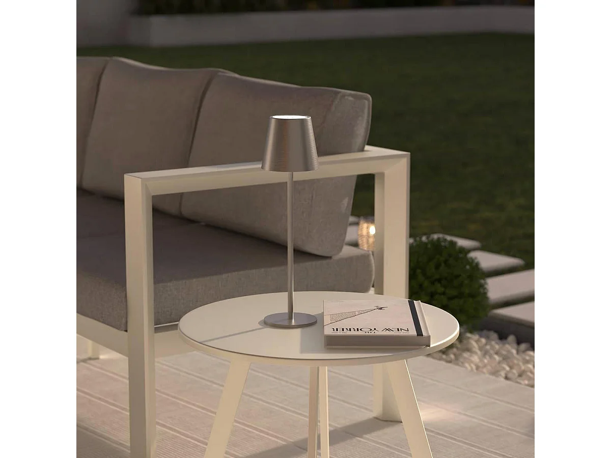 Lampe d'Extérieur en Métal "Cody" 37cm Argent