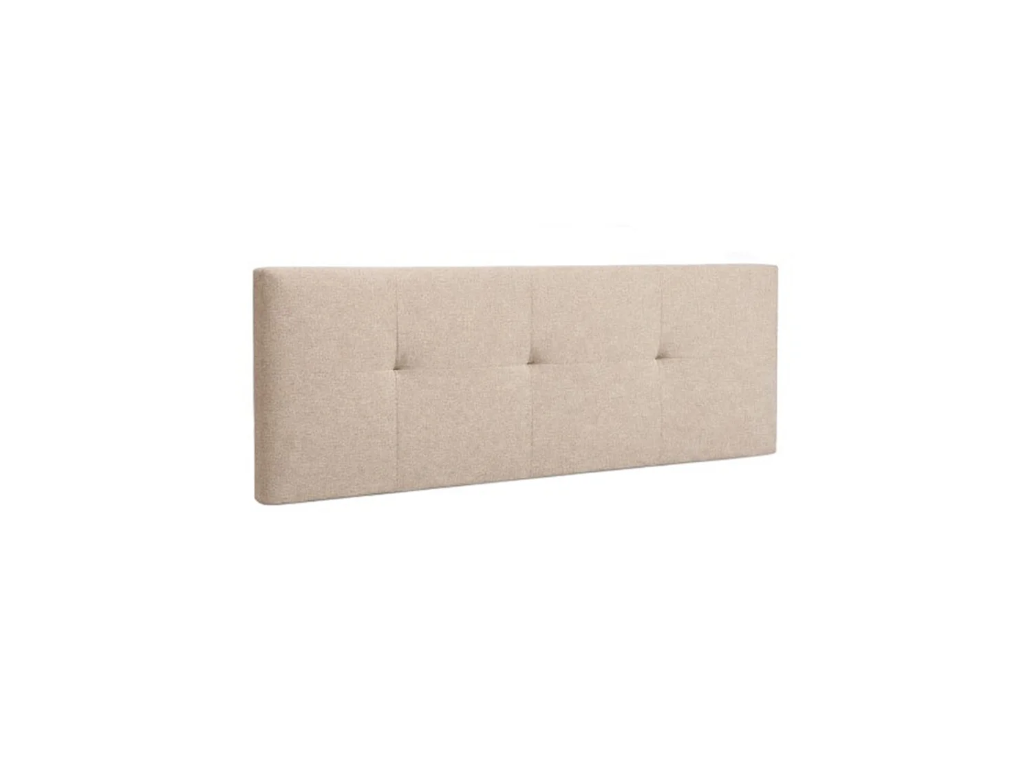 Cabecero de cama de 50x105x4 cm de plancha de madera y en tela en color beige Jensen