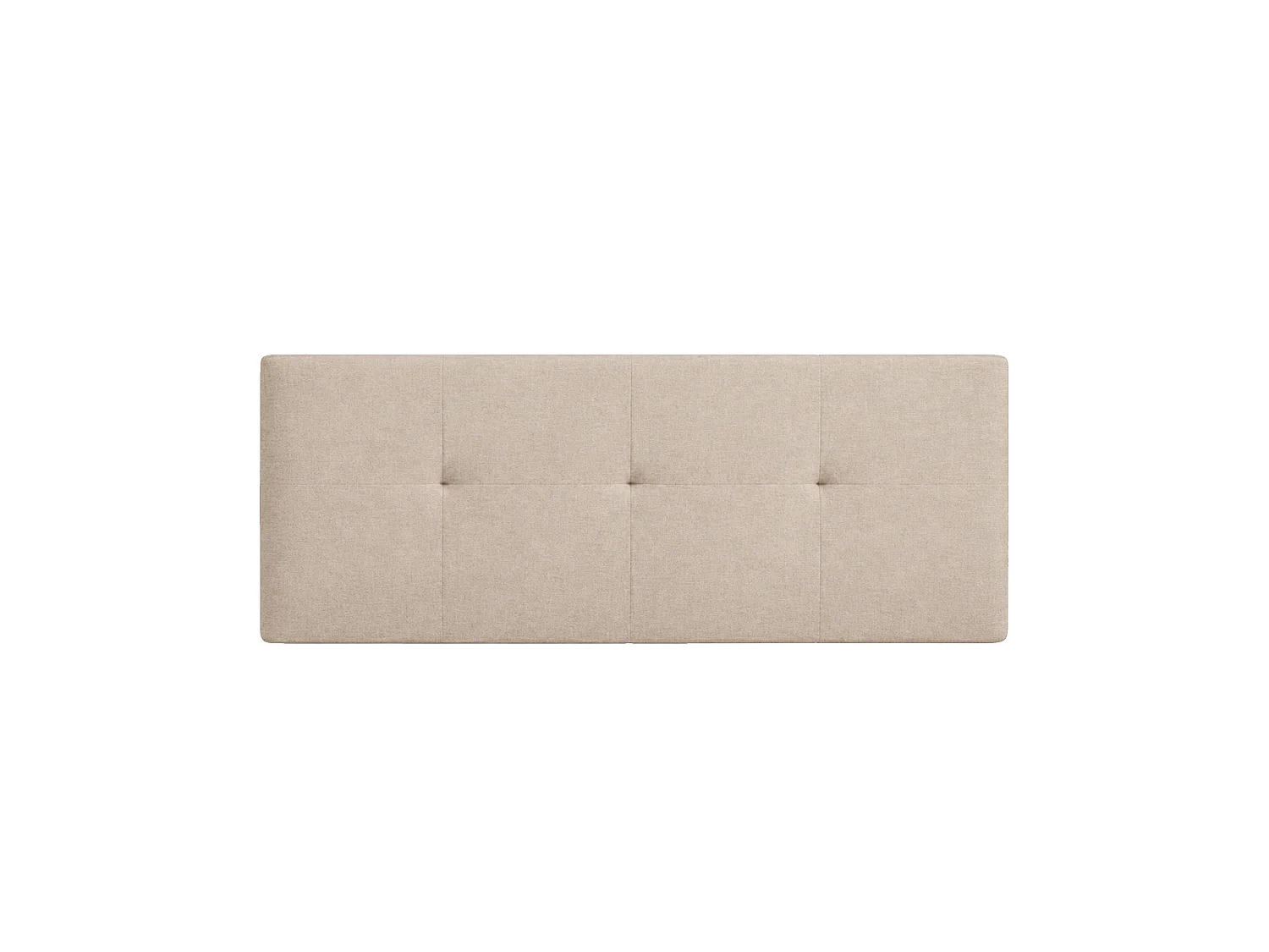 Cabecero de cama de 50x105x4 cm de plancha de madera y en tela en color beige Jensen