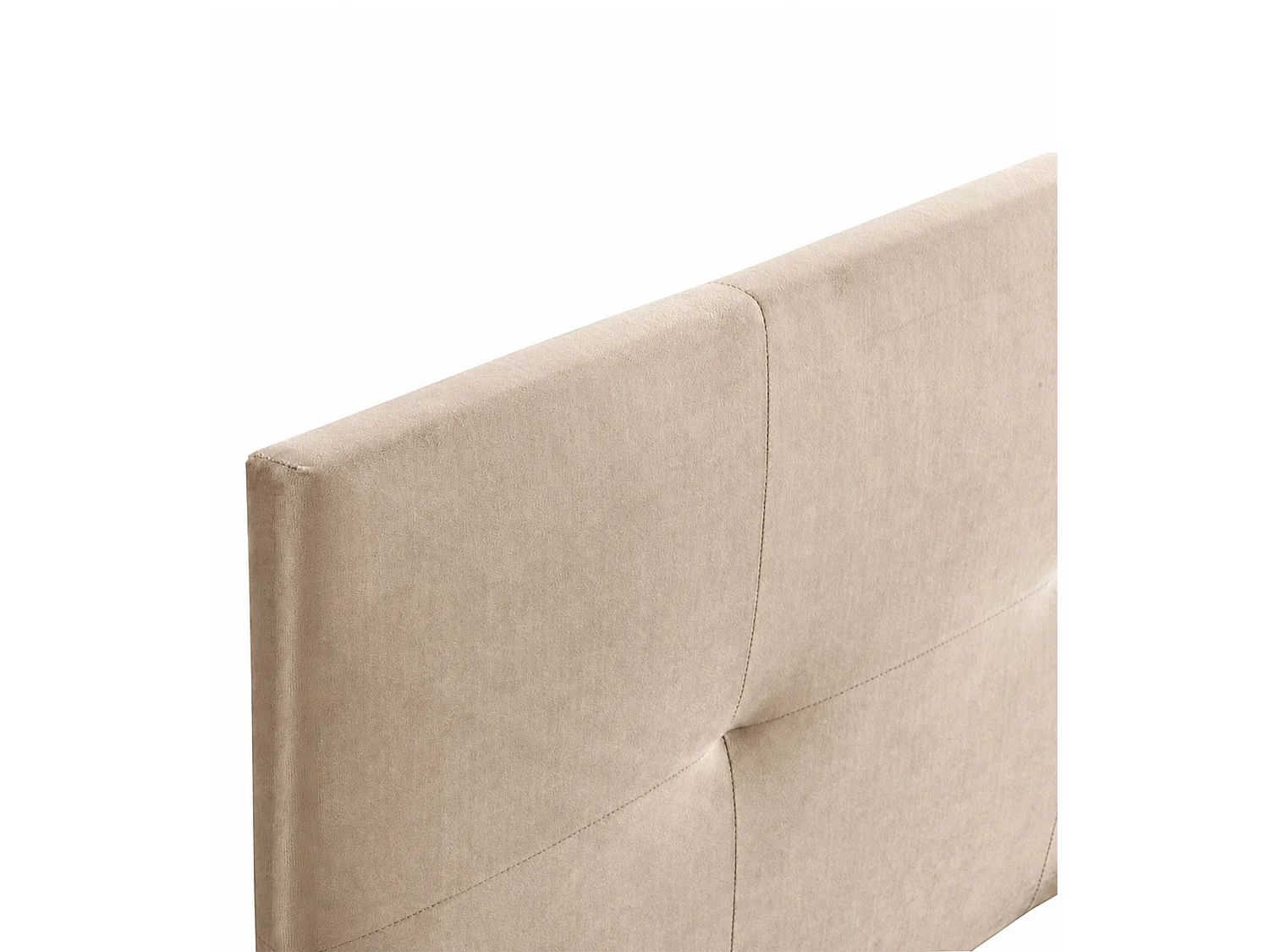 Cabecero de cama de 50x105x4 cm de plancha de madera y en tela en color beige Jensen