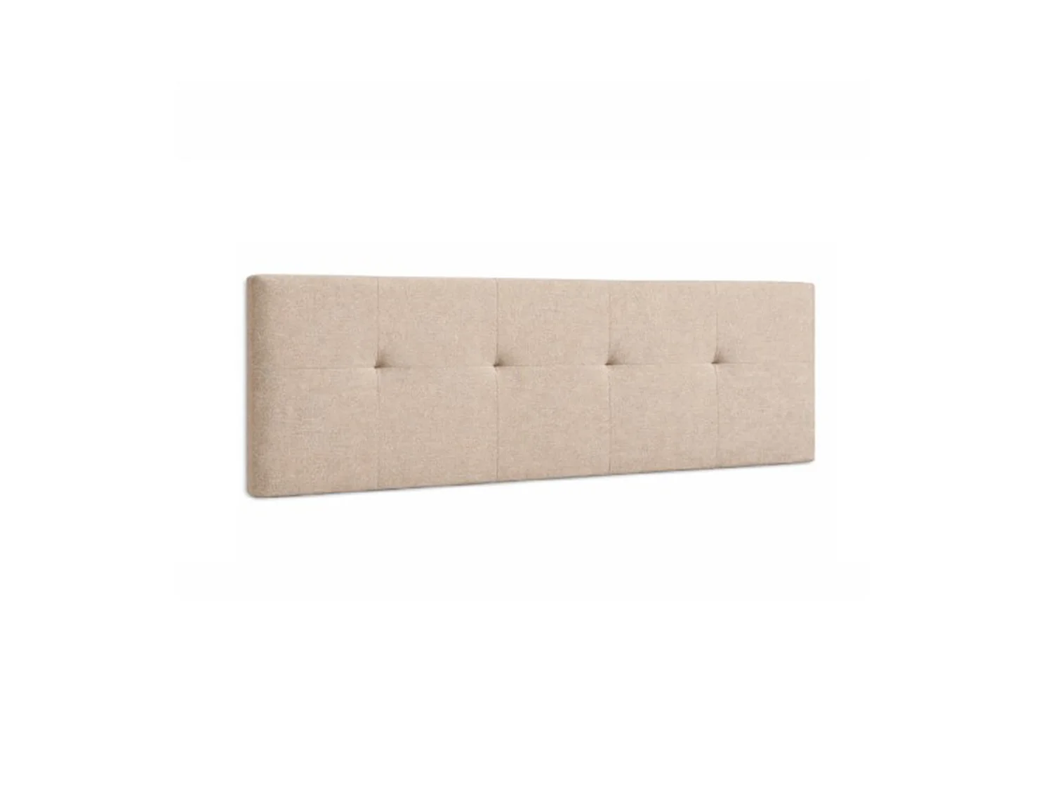 Cabecero de cama de 50x150x4 cm de plancha de madera y en tela en color beige Jensen