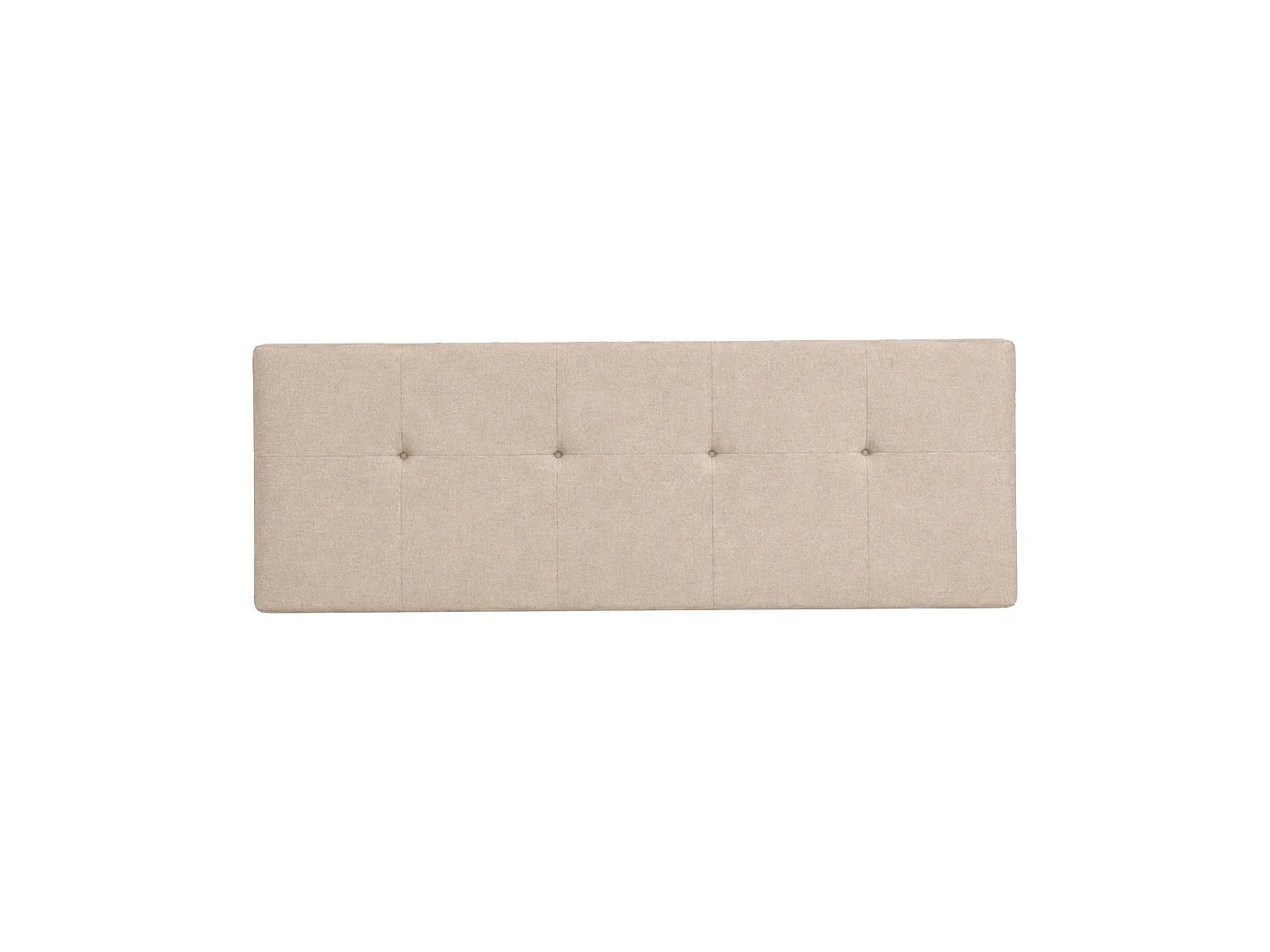 Cabecero de cama de 50x150x4 cm de plancha de madera y en tela en color beige Jensen
