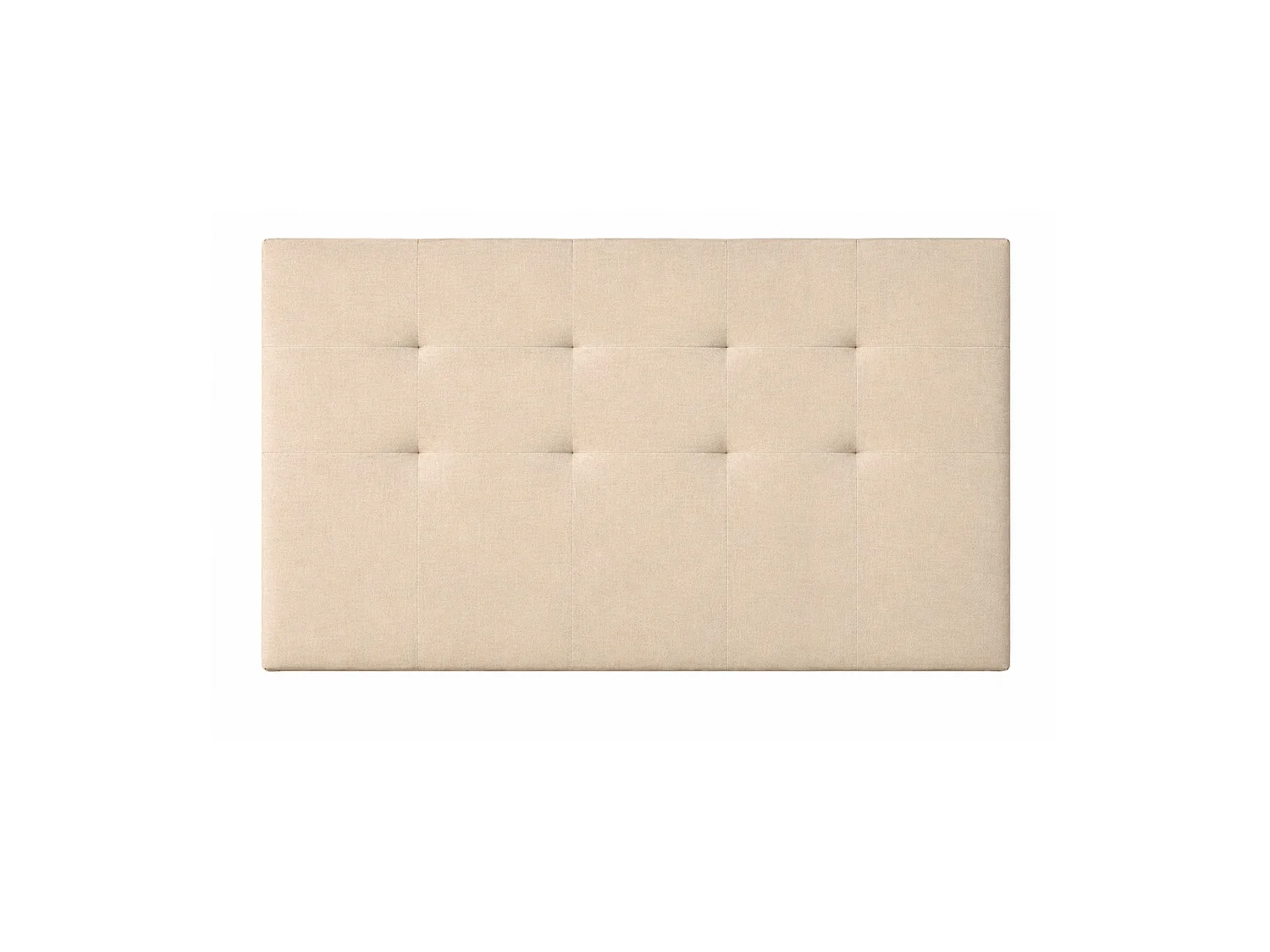 Cabecero de cama de 117x150x7 cm de plancha de madera y en tela en color beige Olson