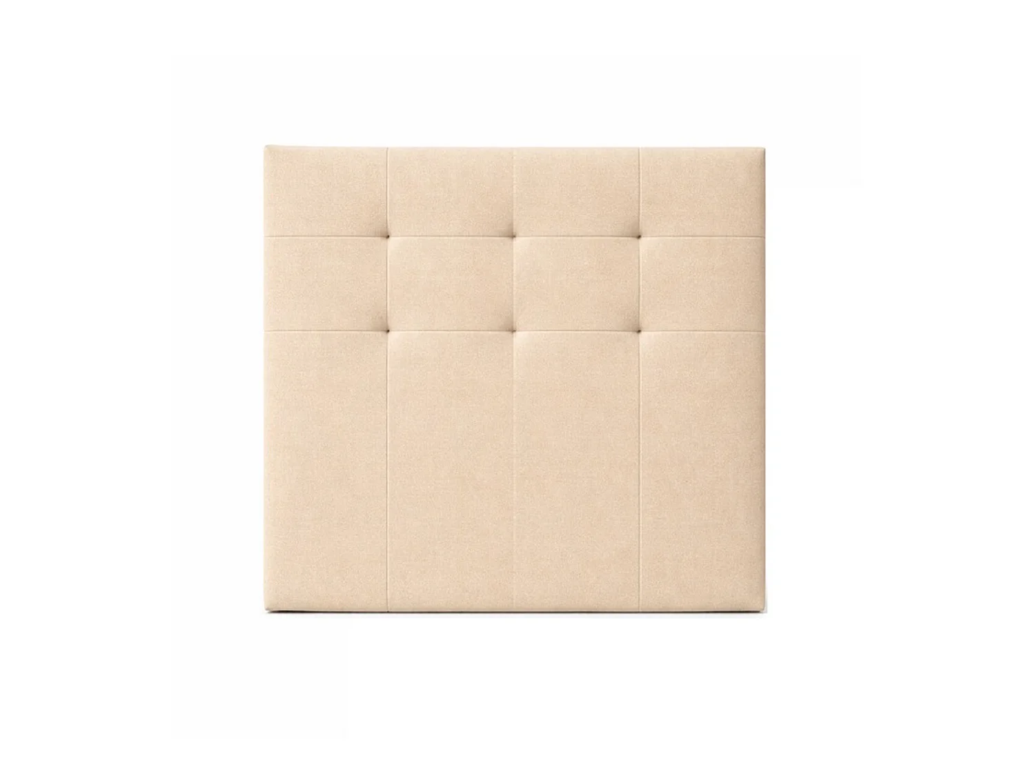 Cabecero de cama de 115x105x7 cm de plancha de madera y en tela en color beige Olson