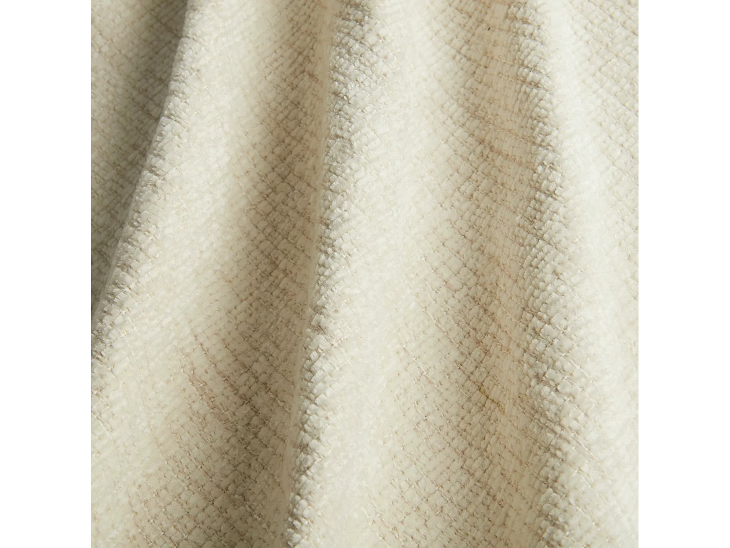 Canapé PURE 3 places en velours texturé crème