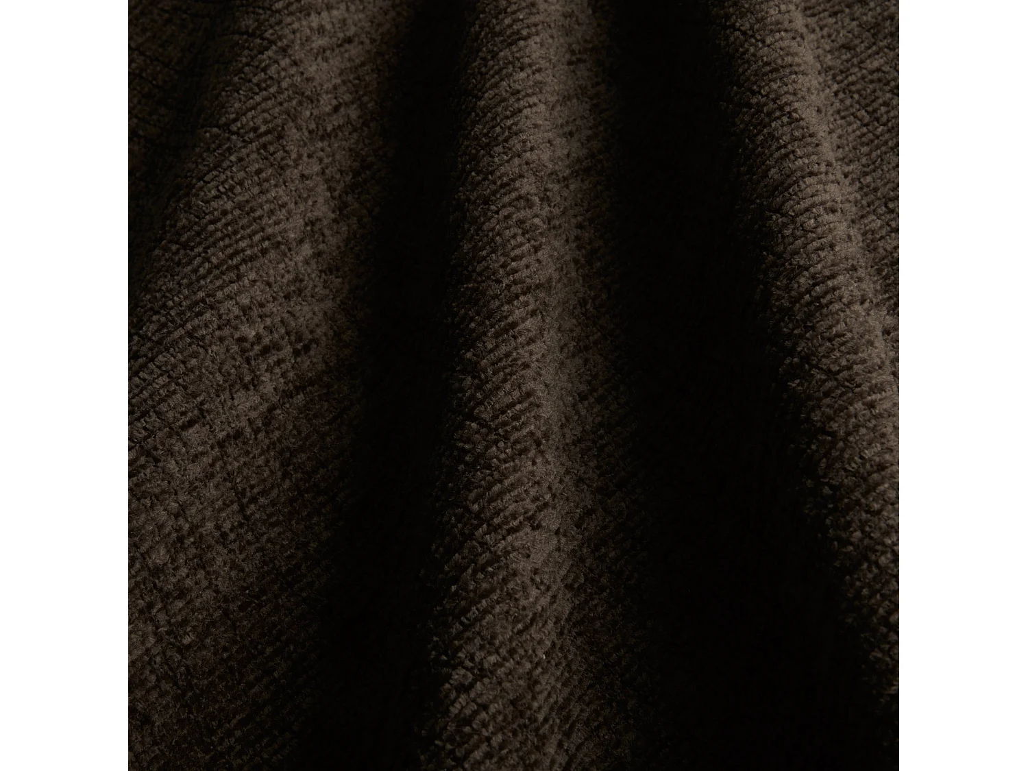 Canapé PURE 3 places en velours texturé brun expresso