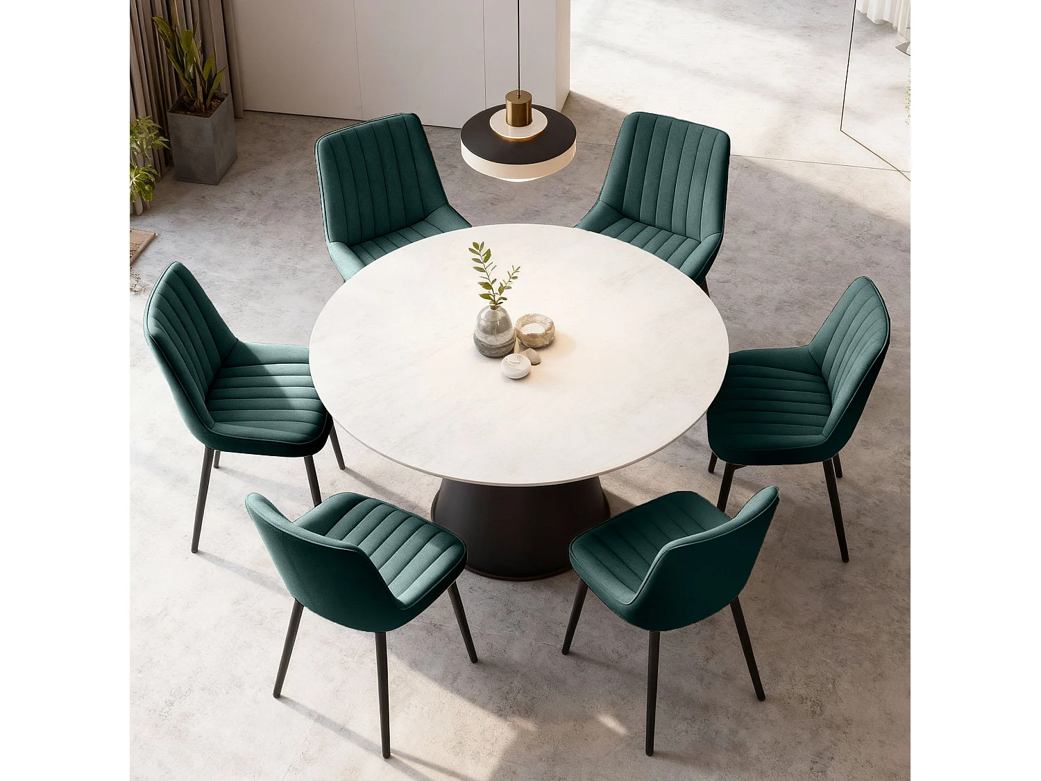 Lot de 2 chaises de salle à manger,Assise généreusement rembourrée et dossier ergonomique pour un confort durable au quotidien,vert