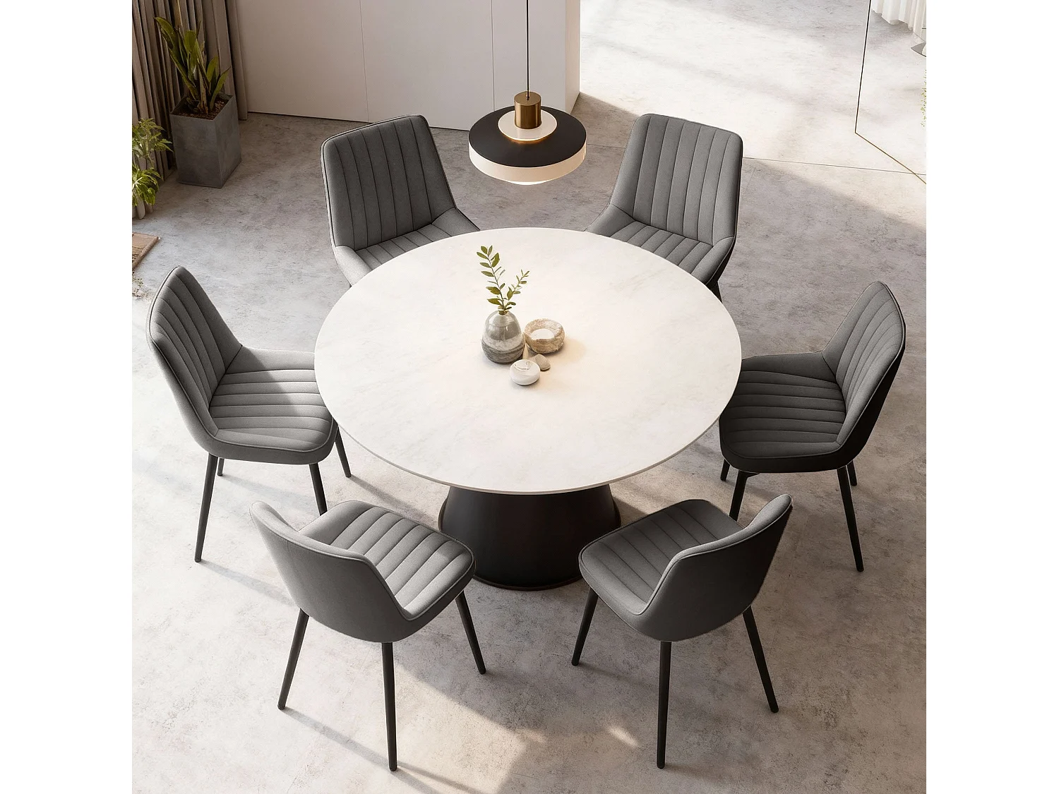 Lot de 2 chaises de salle à manger,Assise généreusement rembourrée et dossier ergonomique pour un confort durable au quotidien,gris