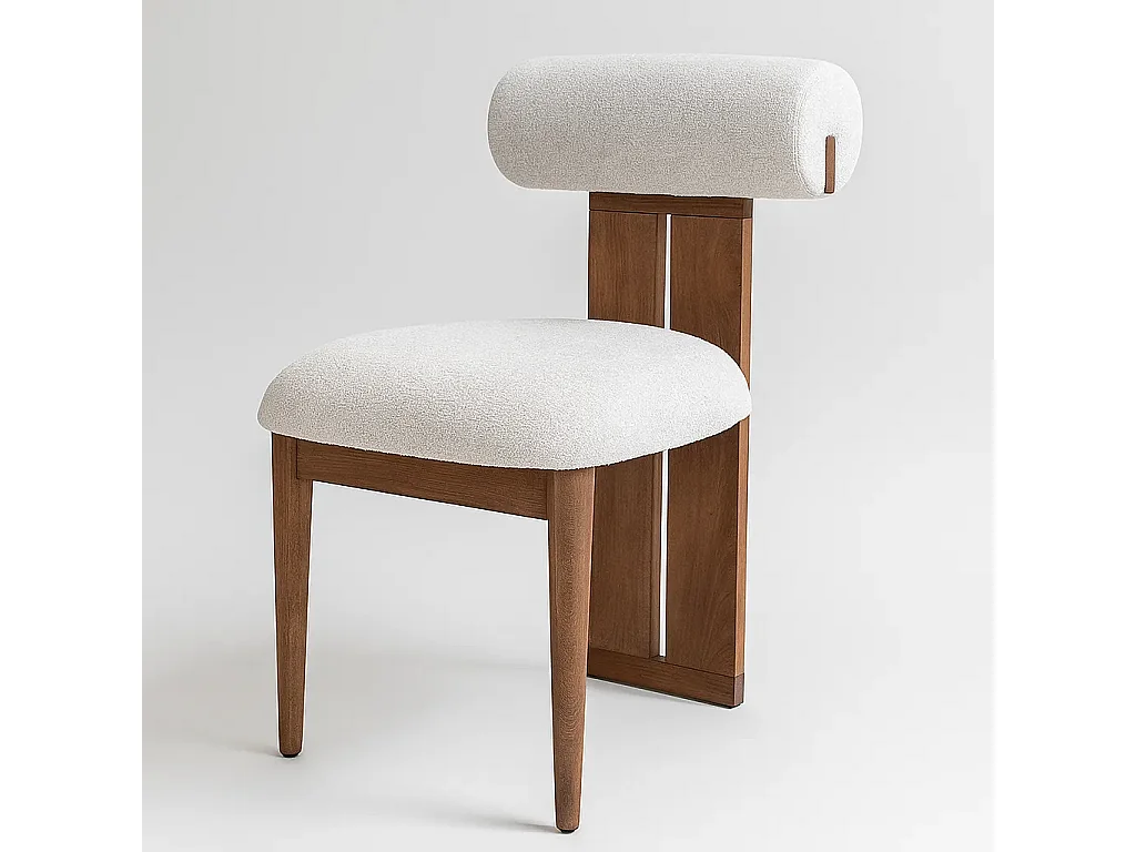Chaise TANGO bois et laine rasée