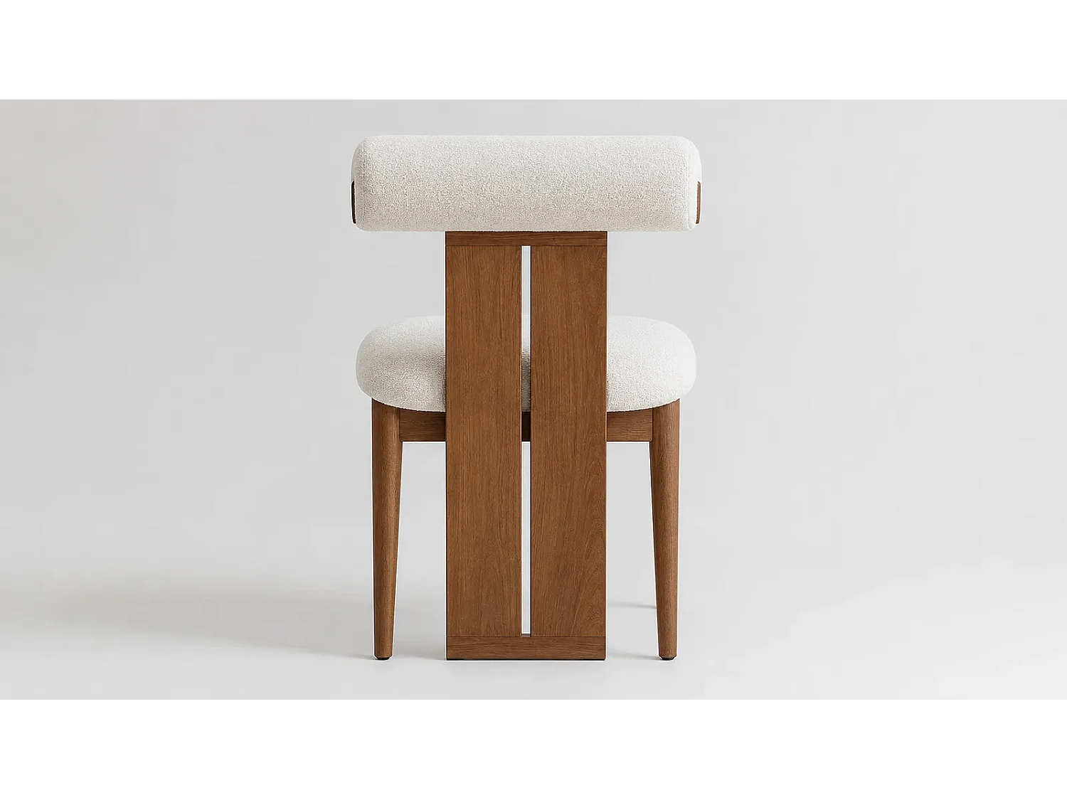 Chaise TANGO bois et laine rasée