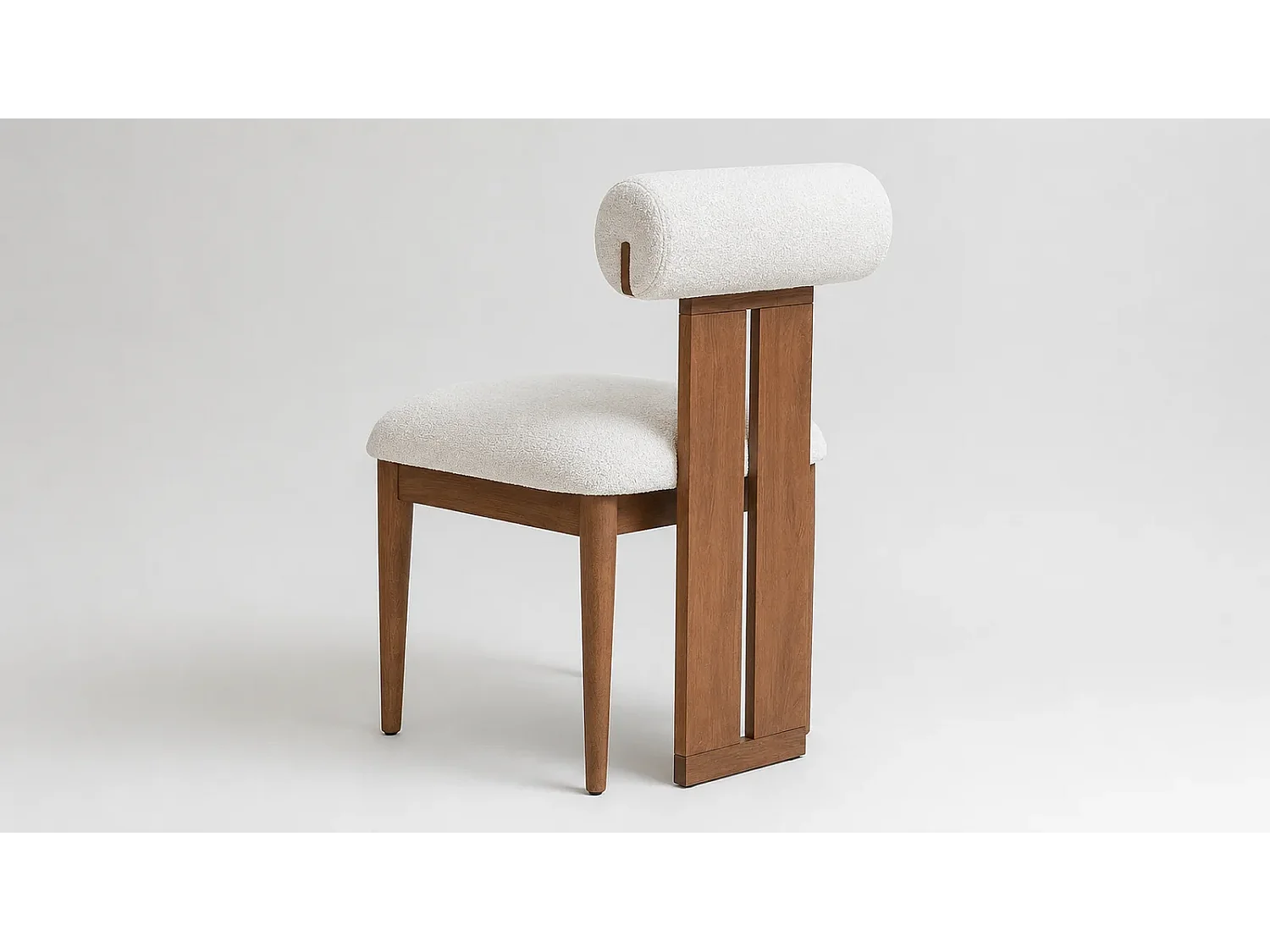 Chaise TANGO bois et laine rasée