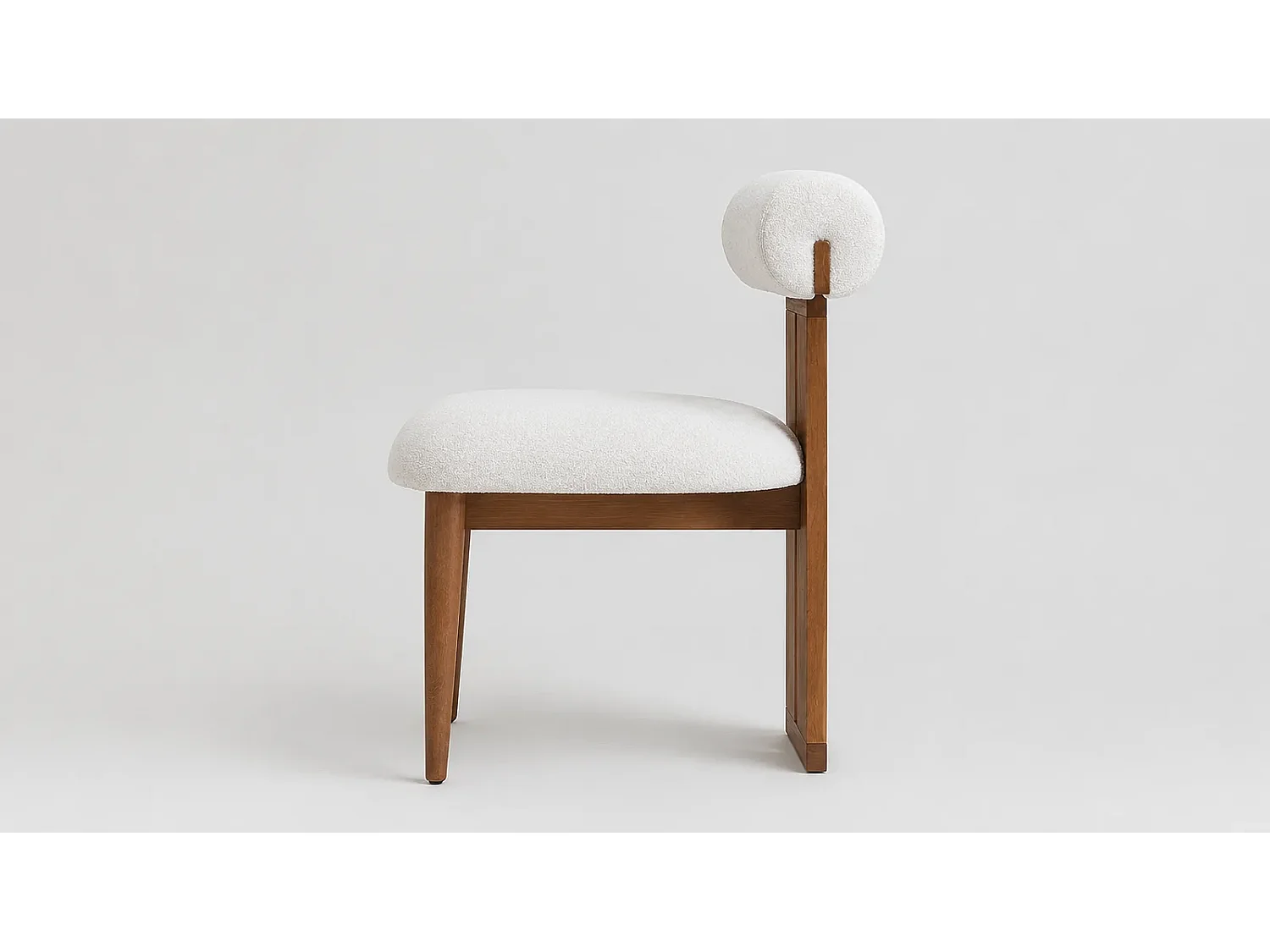 Chaise TANGO bois et laine rasée