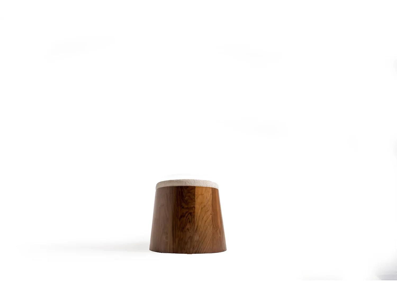 Sedia CIRCLE legno e tessuto bouclé