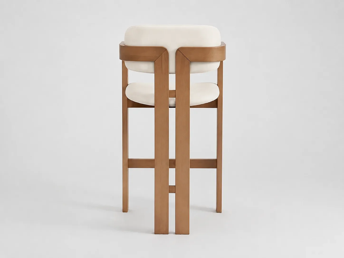 Sgabello alto da bar Beige NELI in Legno
