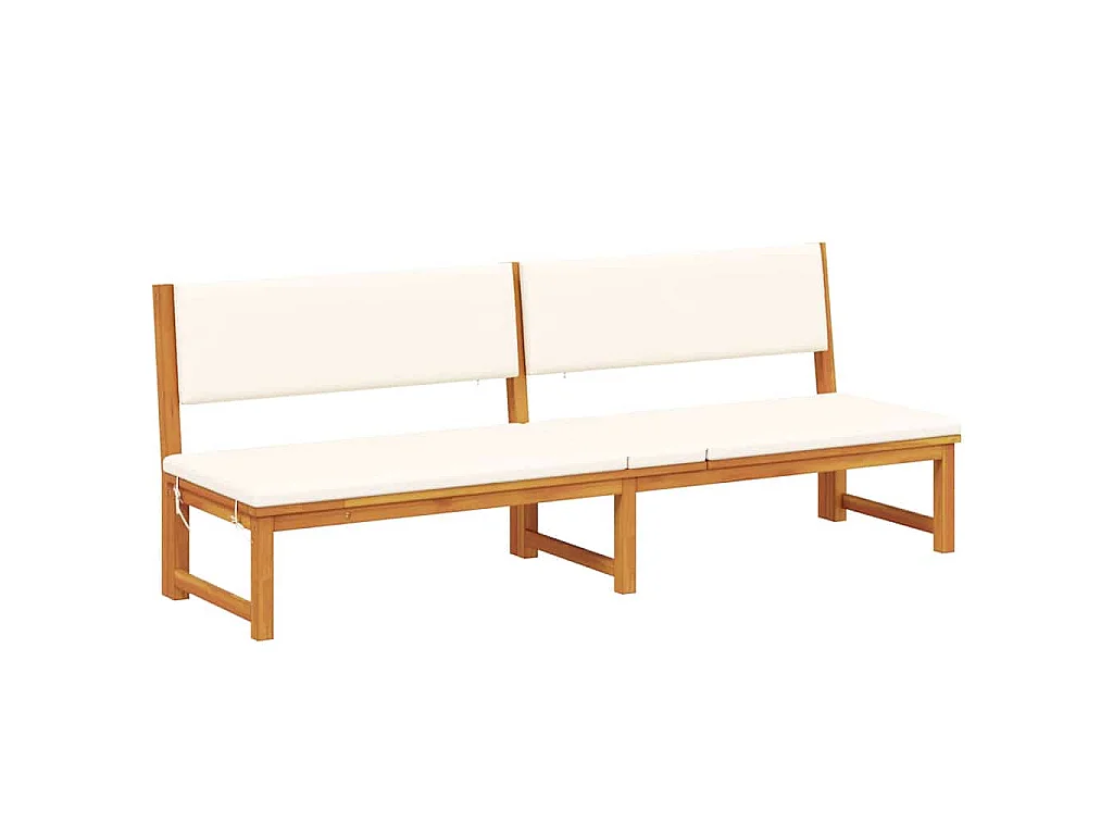 Sedia a sdraio singola marrone 200 x 57 x 75 cm in legno massello di acacia