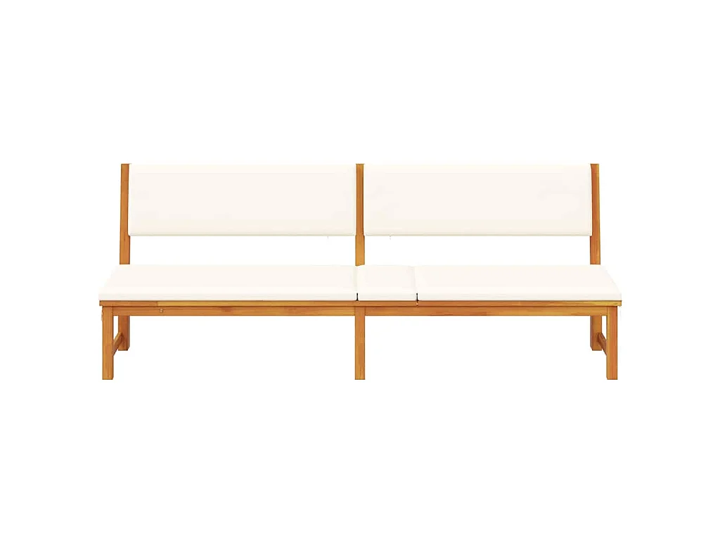 Sedia a sdraio singola marrone 200 x 57 x 75 cm in legno massello di acacia
