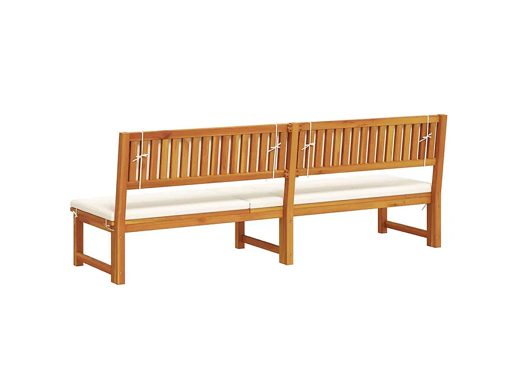 Sedia a sdraio singola marrone 200 x 57 x 75 cm in legno massello di acacia
