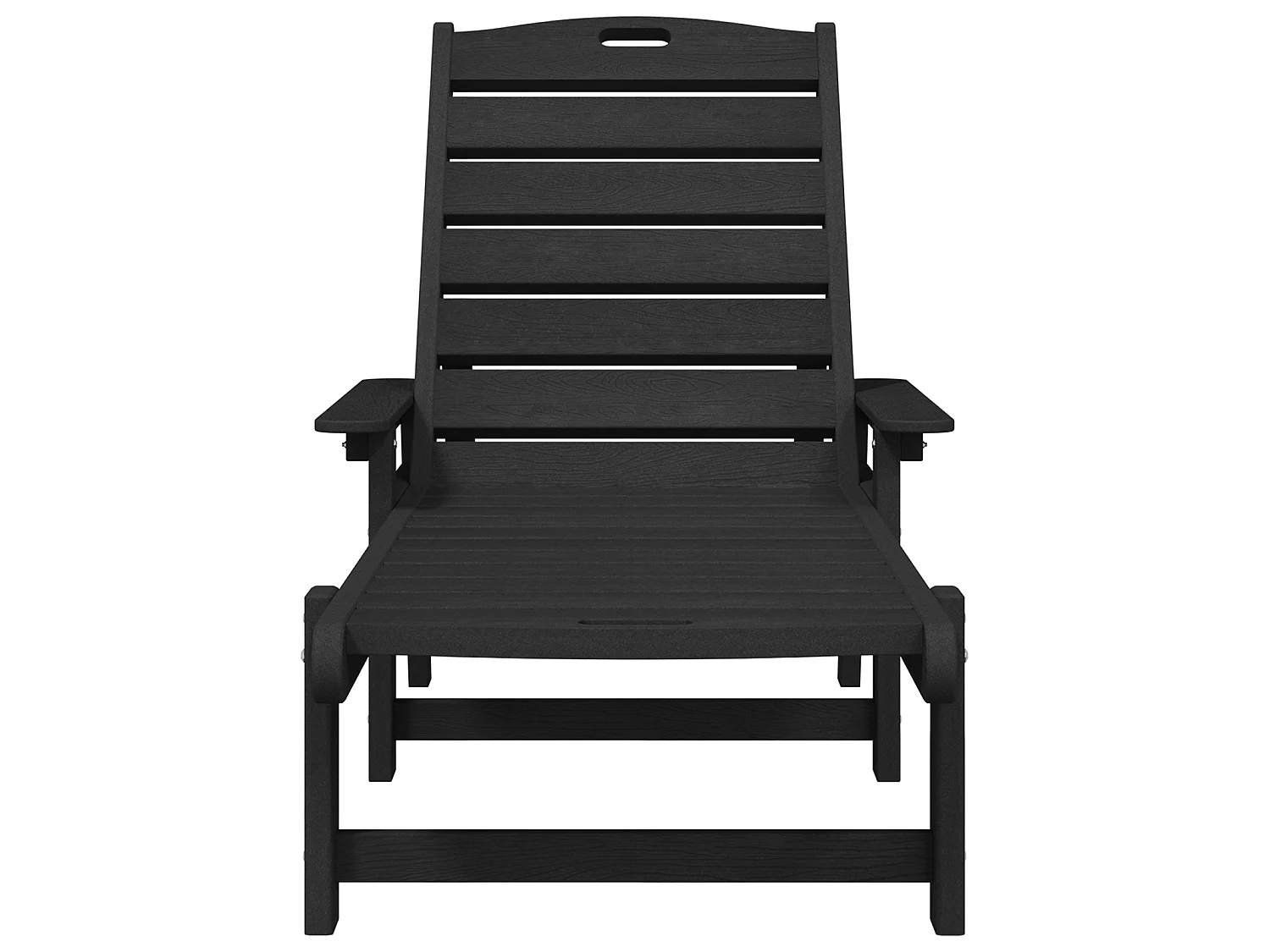 Chaiselongue Noire 53x162x98,5 cm HDPE