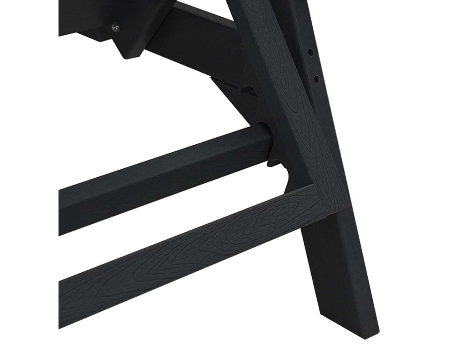 Chaiselongue Noire 53x162x98,5 cm HDPE