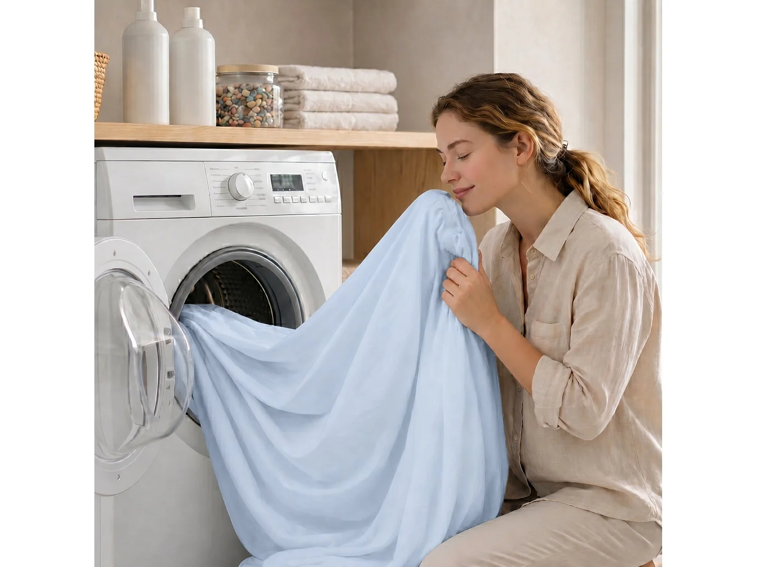Komplet Prześcieradeł 100% Bawełna Percale 200 TC Lodowy | Made in Italy