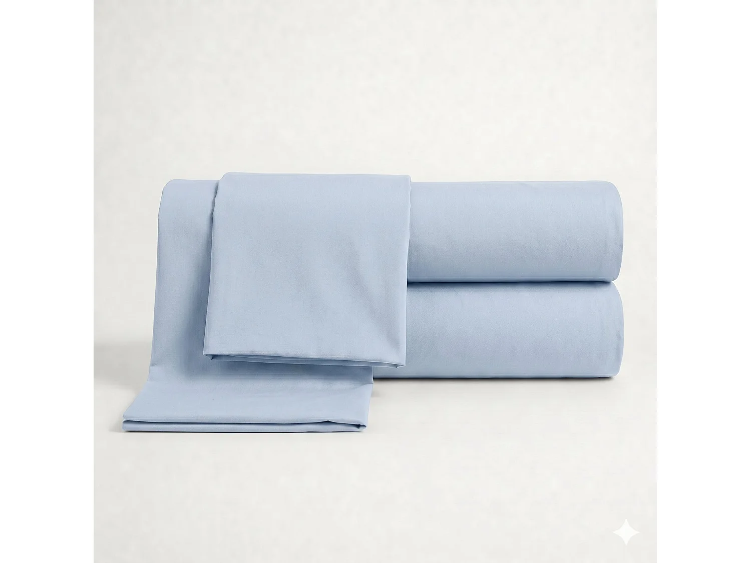 Komplet Prześcieradeł Pojedynczy 100% Bawełna Percale 200 TC Lodowy | Made in Italy