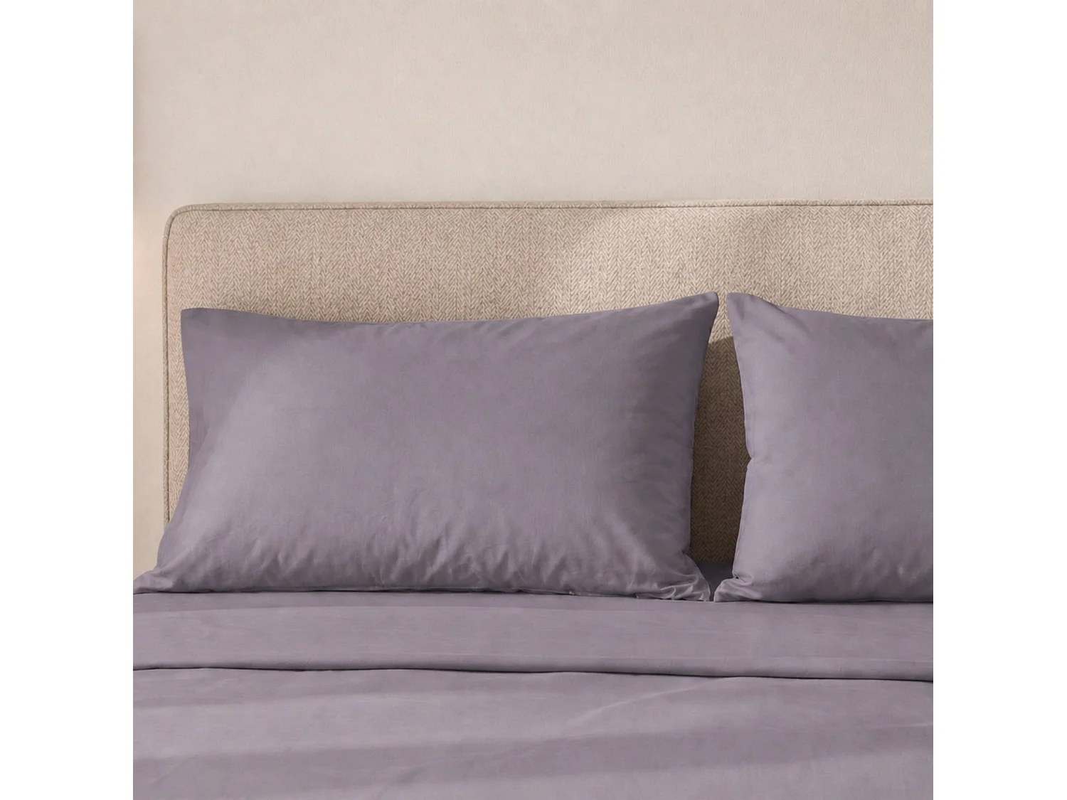 Lakenset Tweepersoons 100% Katoen Percal 200 TC Donkergrijs | Hoeslaken 180x200 cm, Laken 250x295 cm, Steghoogte 28 cm en 2 Kussenslopen | Made in Italy