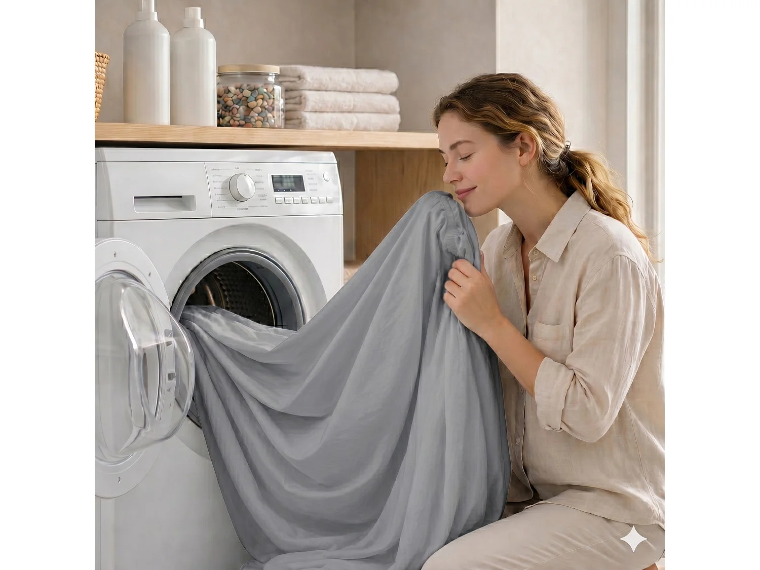 Lakenset Twijfelaar 100% Katoen Percal 200 TC Lichtgrijs | Hoeslaken 130x200 cm, Laken 190x295 cm, Steghoogte 28 cm en 1 Kussensloop | Made in Italy