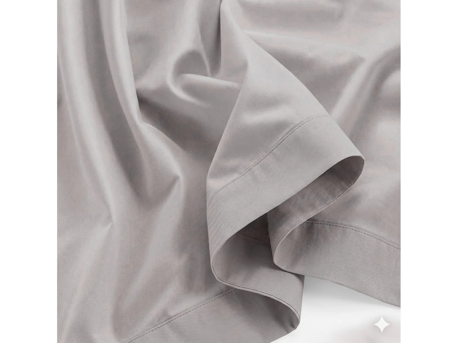 Lakenset Eenpersoons 100% Katoen Percal 200 TC Lichtgrijs | Hoeslaken 90x200 cm, Laken 160x295 cm, Steghoogte 28 cm en 1 Kussensloop | Made in Italy